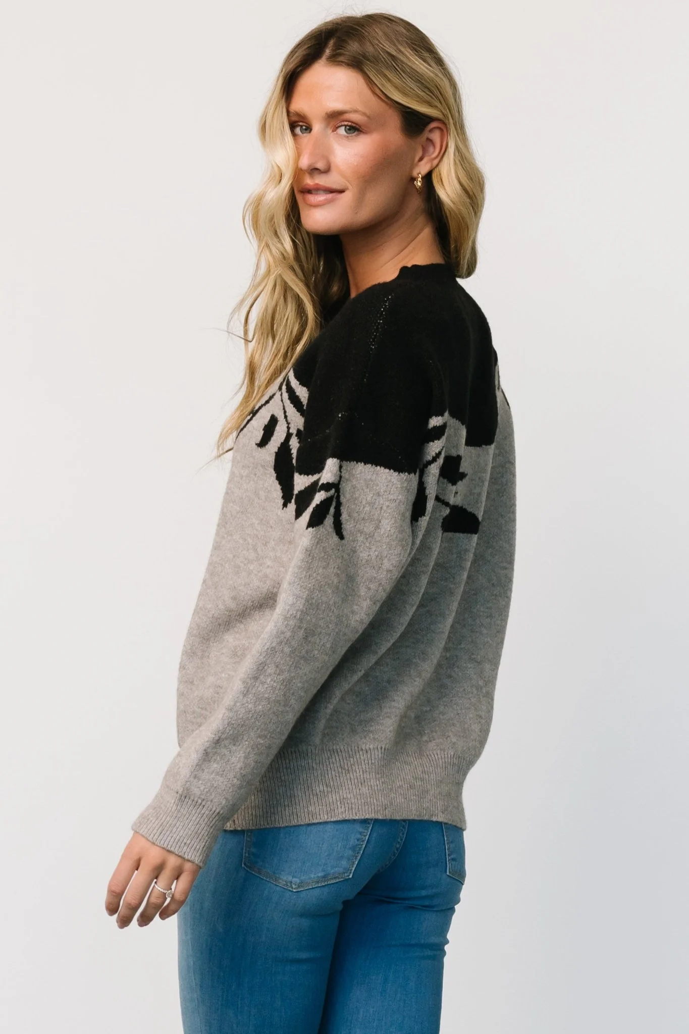 Teresa Sweater | Gray + Black