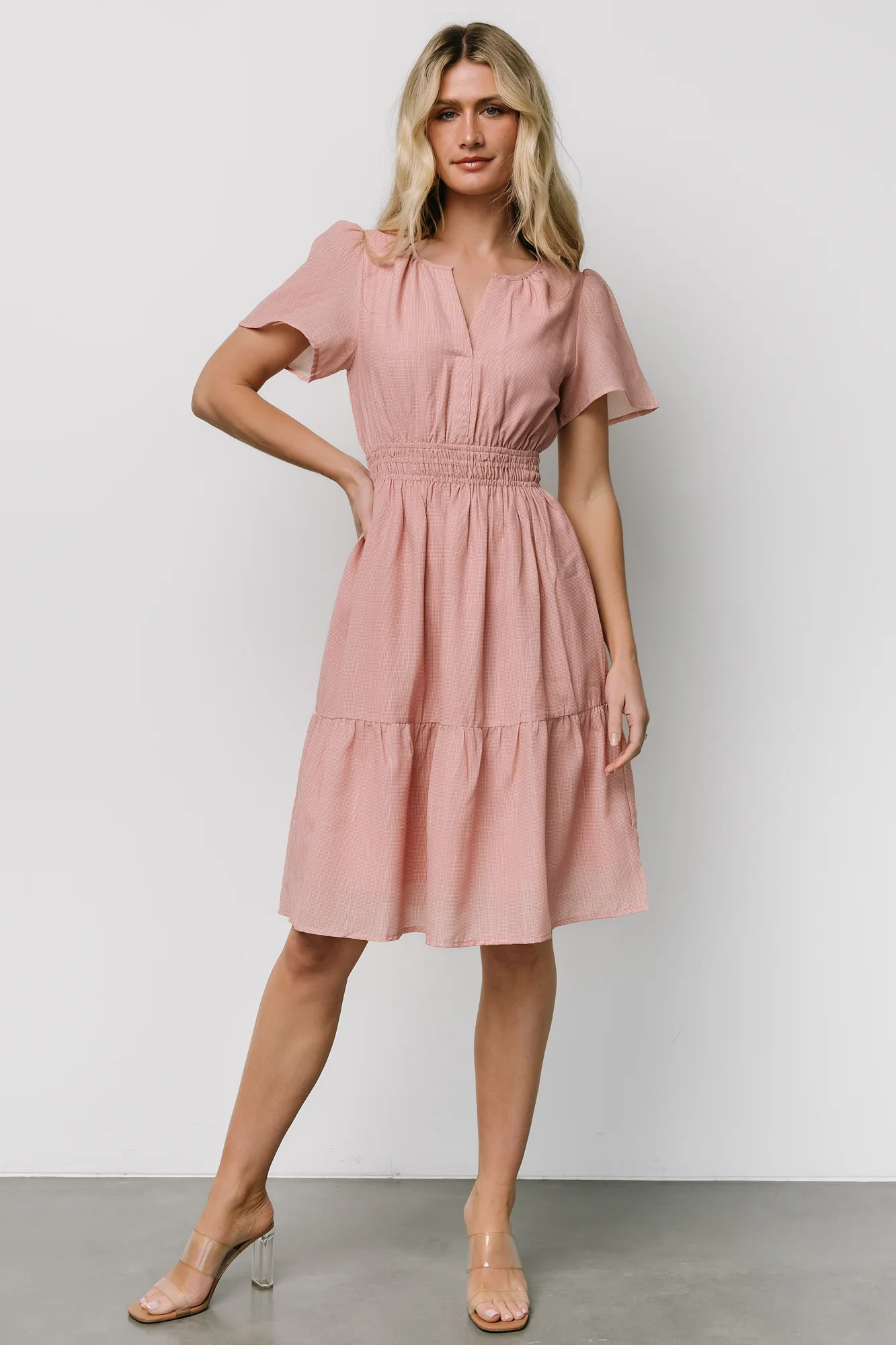 Dita Short Dress | Blush