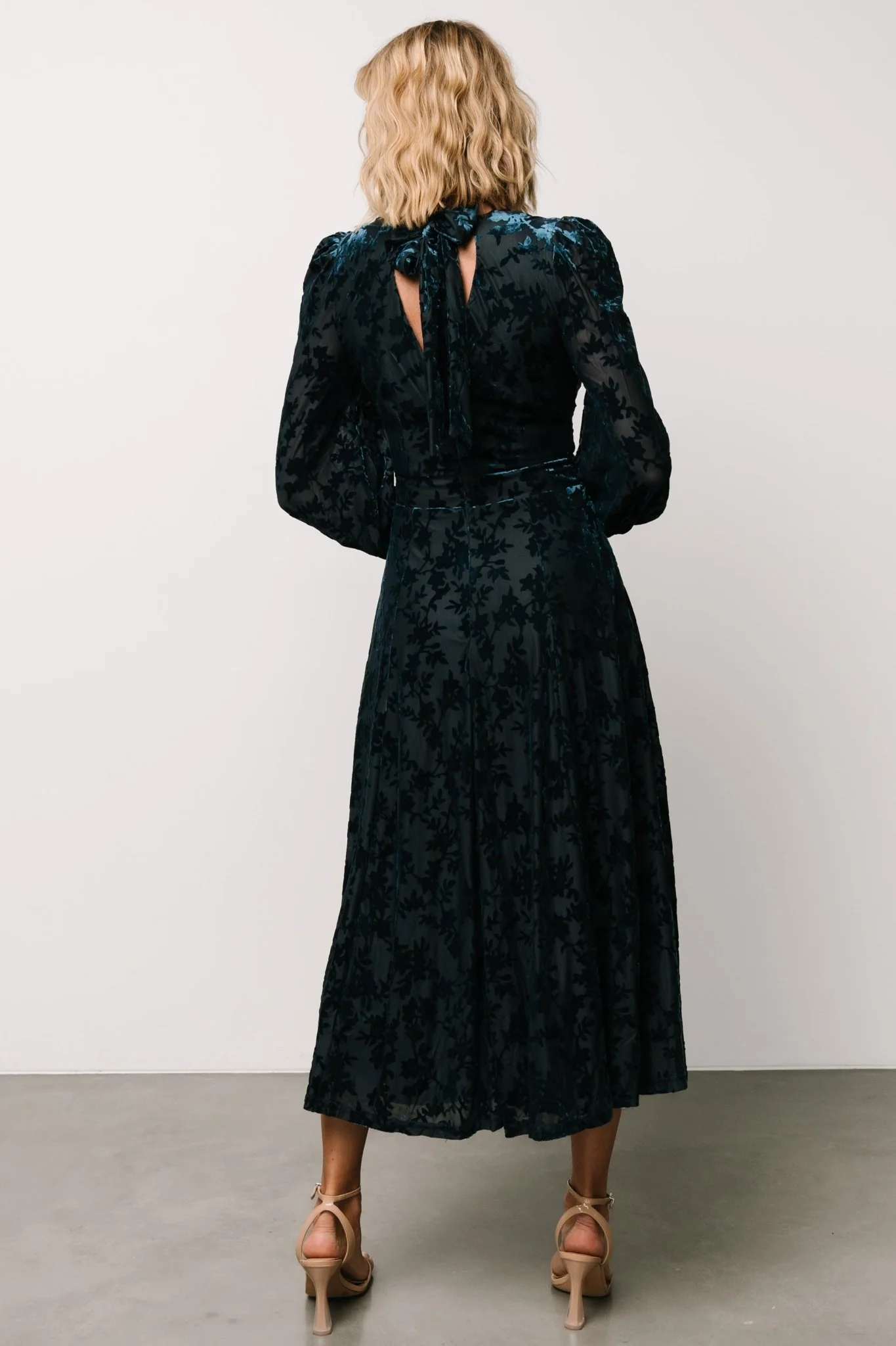 Savi Tie Back Dress | Deep Teal