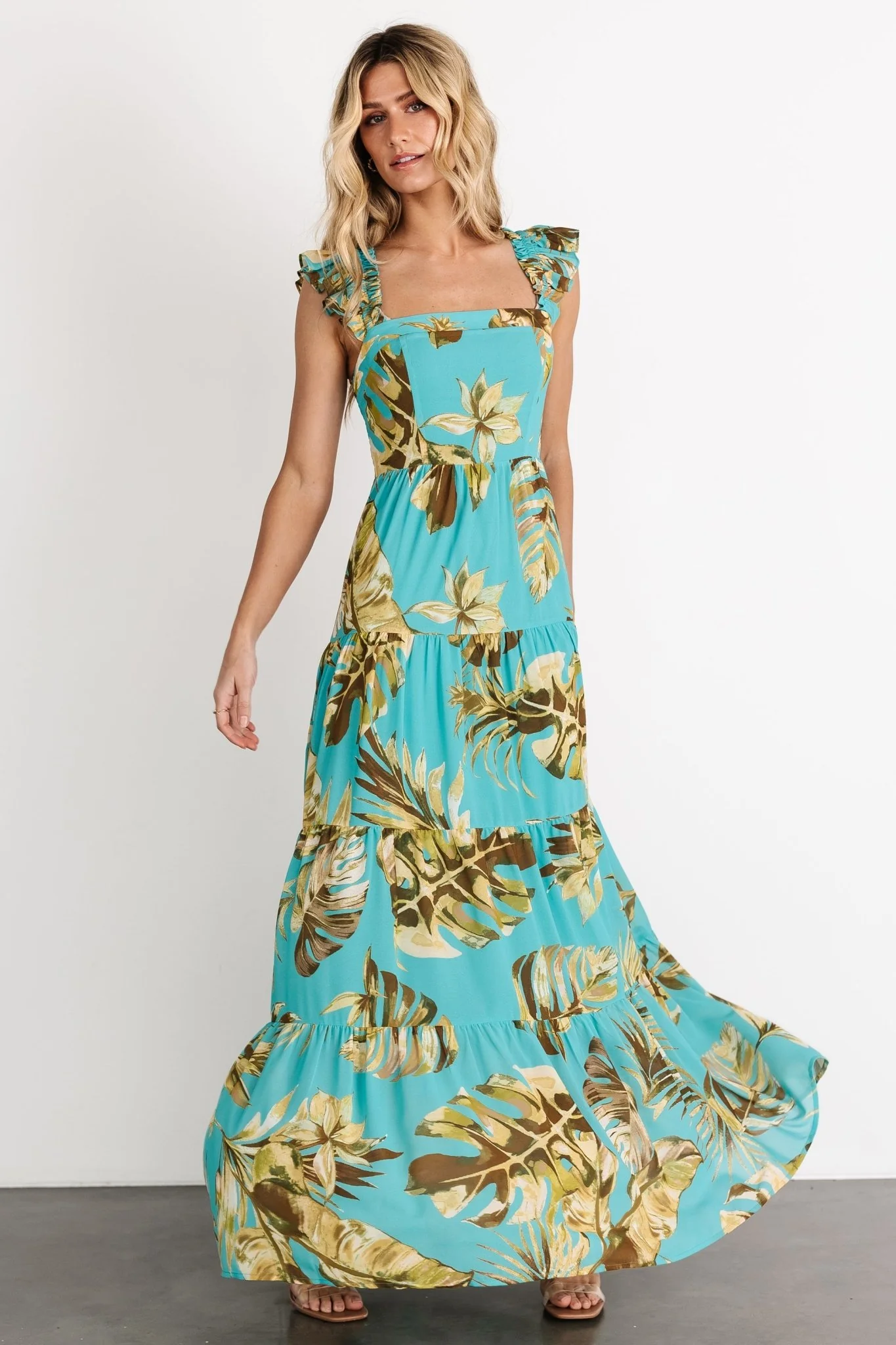 Encinitas Maxi Dress | Caribbean Blue Print