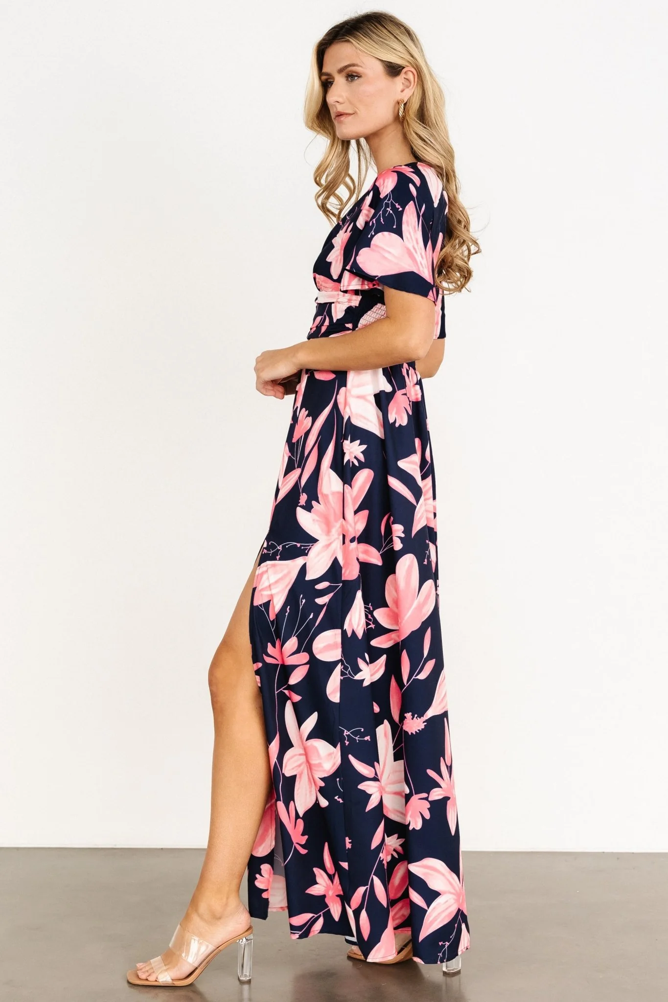 Dina Maxi Dress | Navy + Pink Floral