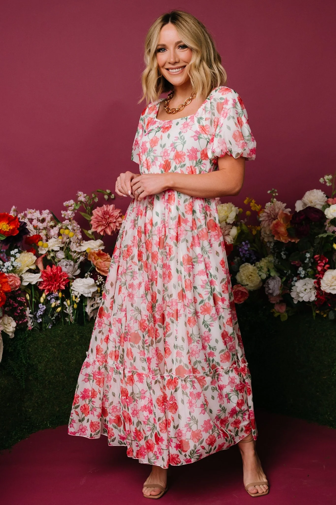 Margo Maxi Dress | Pink Multi Floral