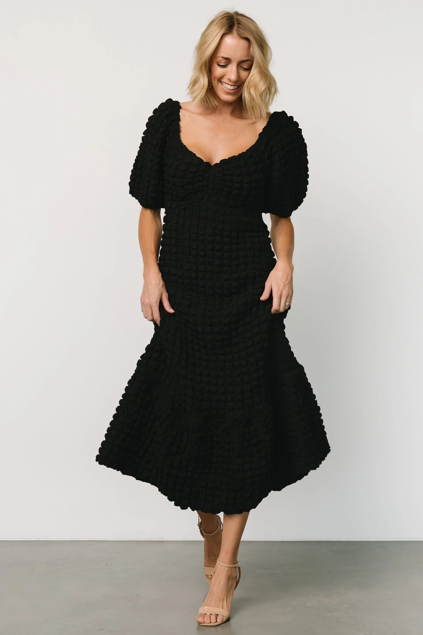 Therese Textured Dress | Black