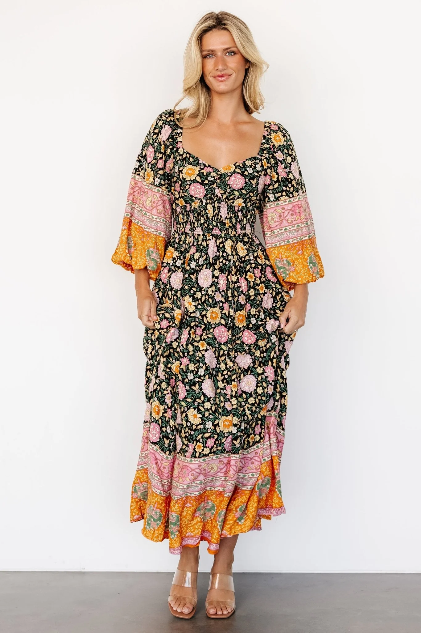 Trixie Dress | Black Multi