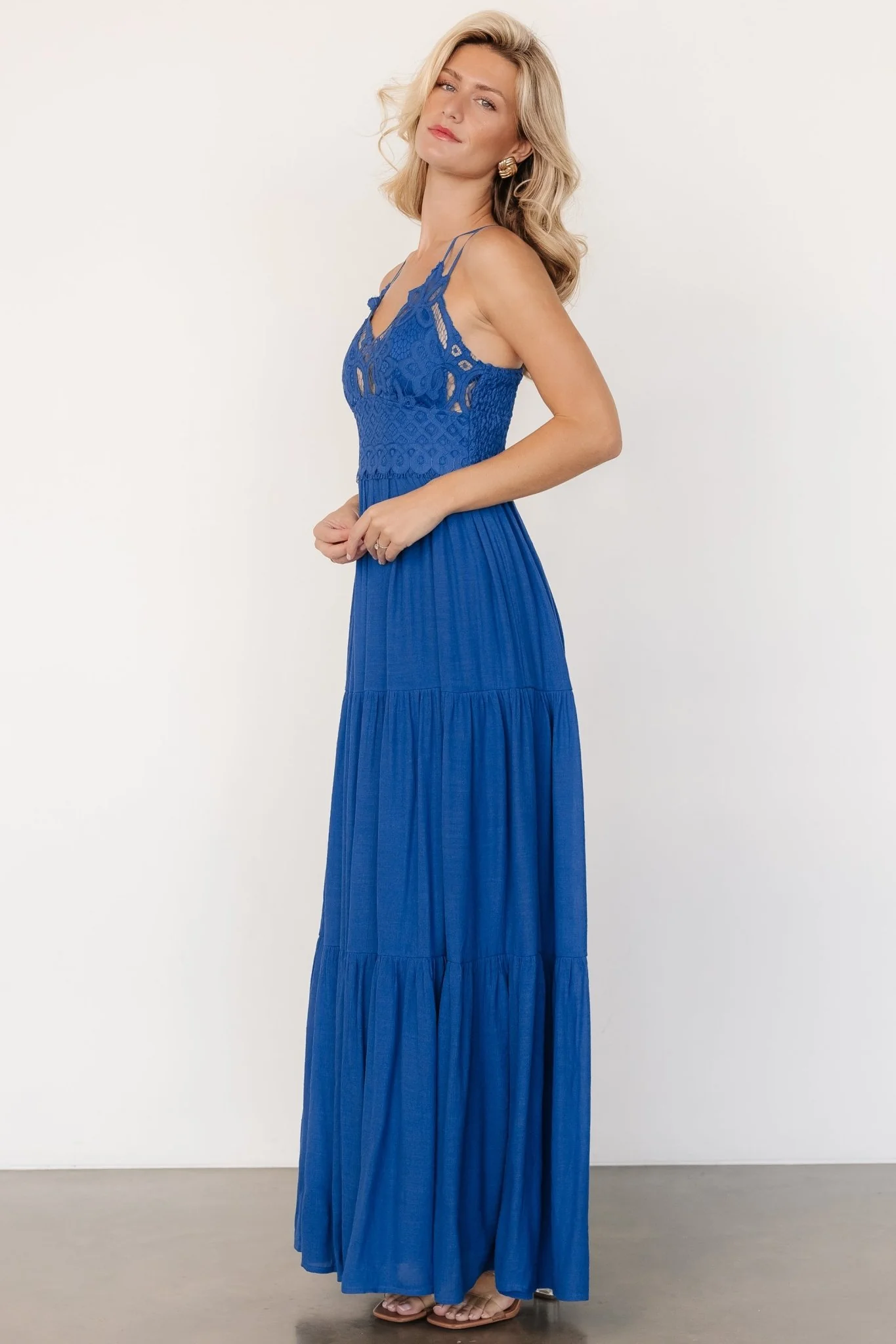 Summerlin Lace Top Maxi Dress | Blue