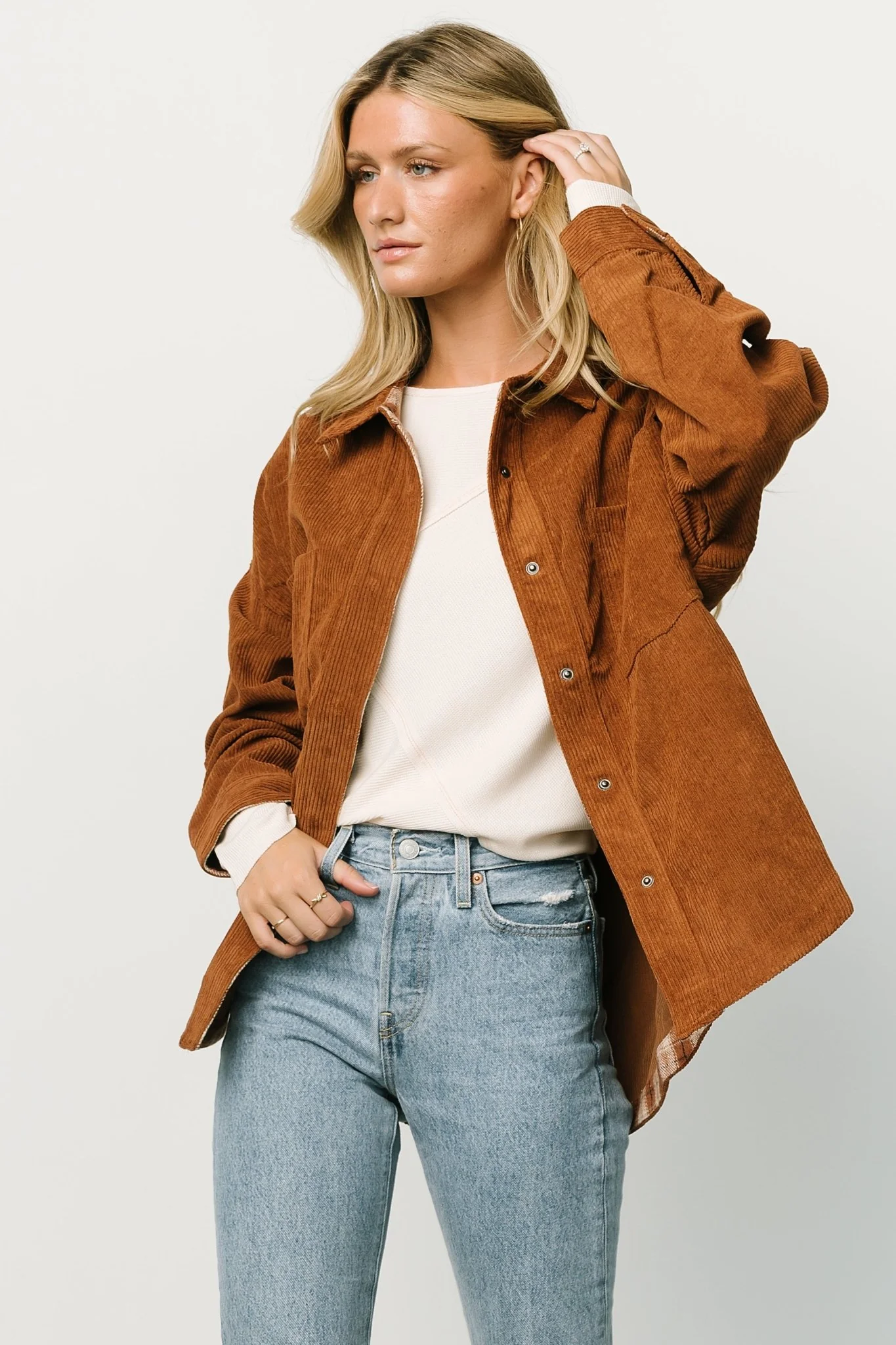 Davis Corduroy Shacket | Spice