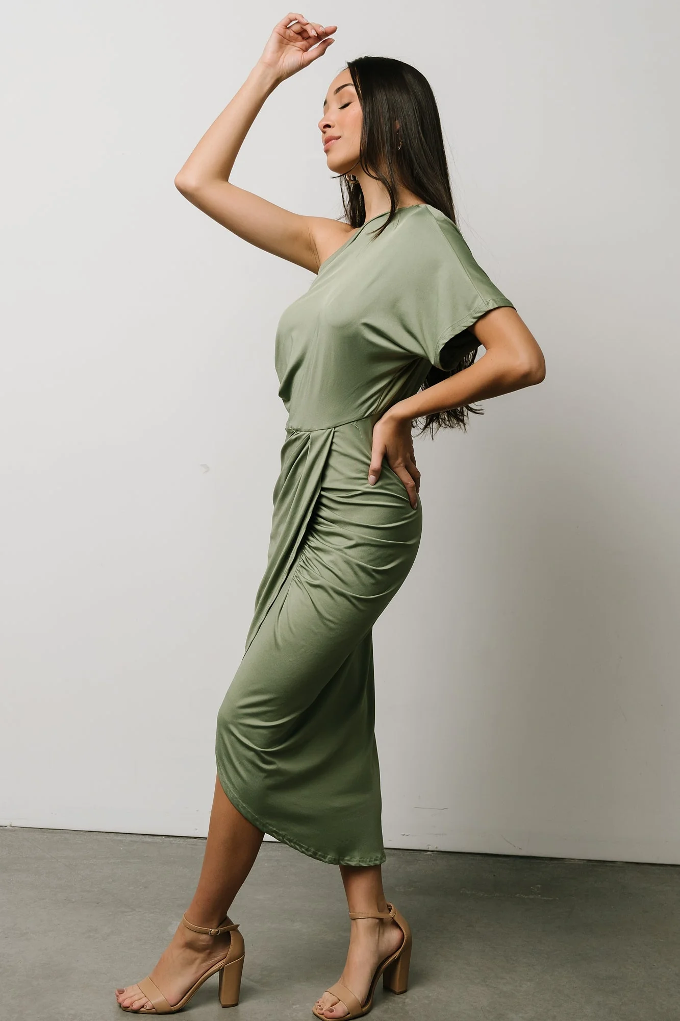 Addison Midi Dress | Dusty Sage