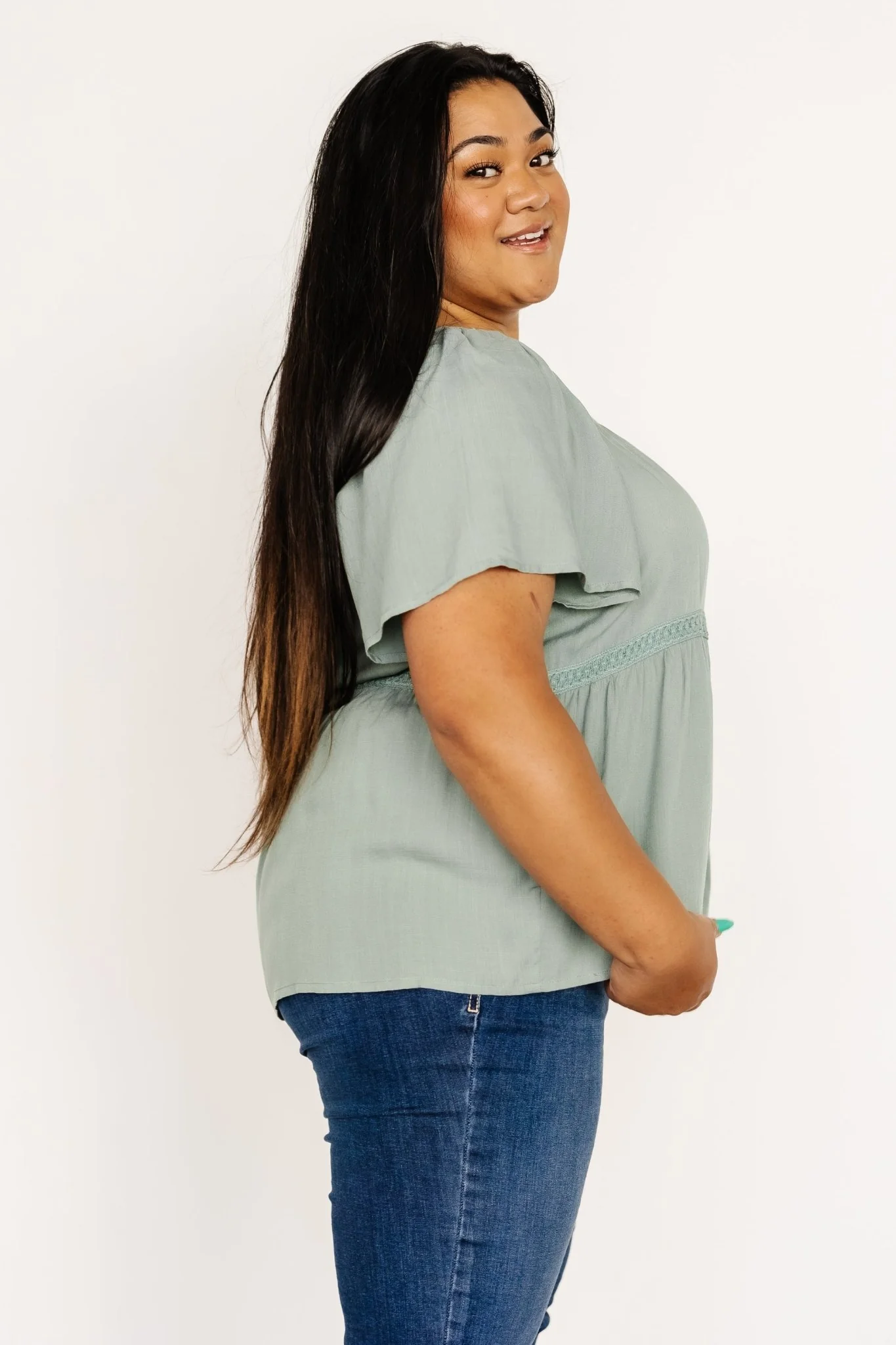 Unity Button Up Top | Sage