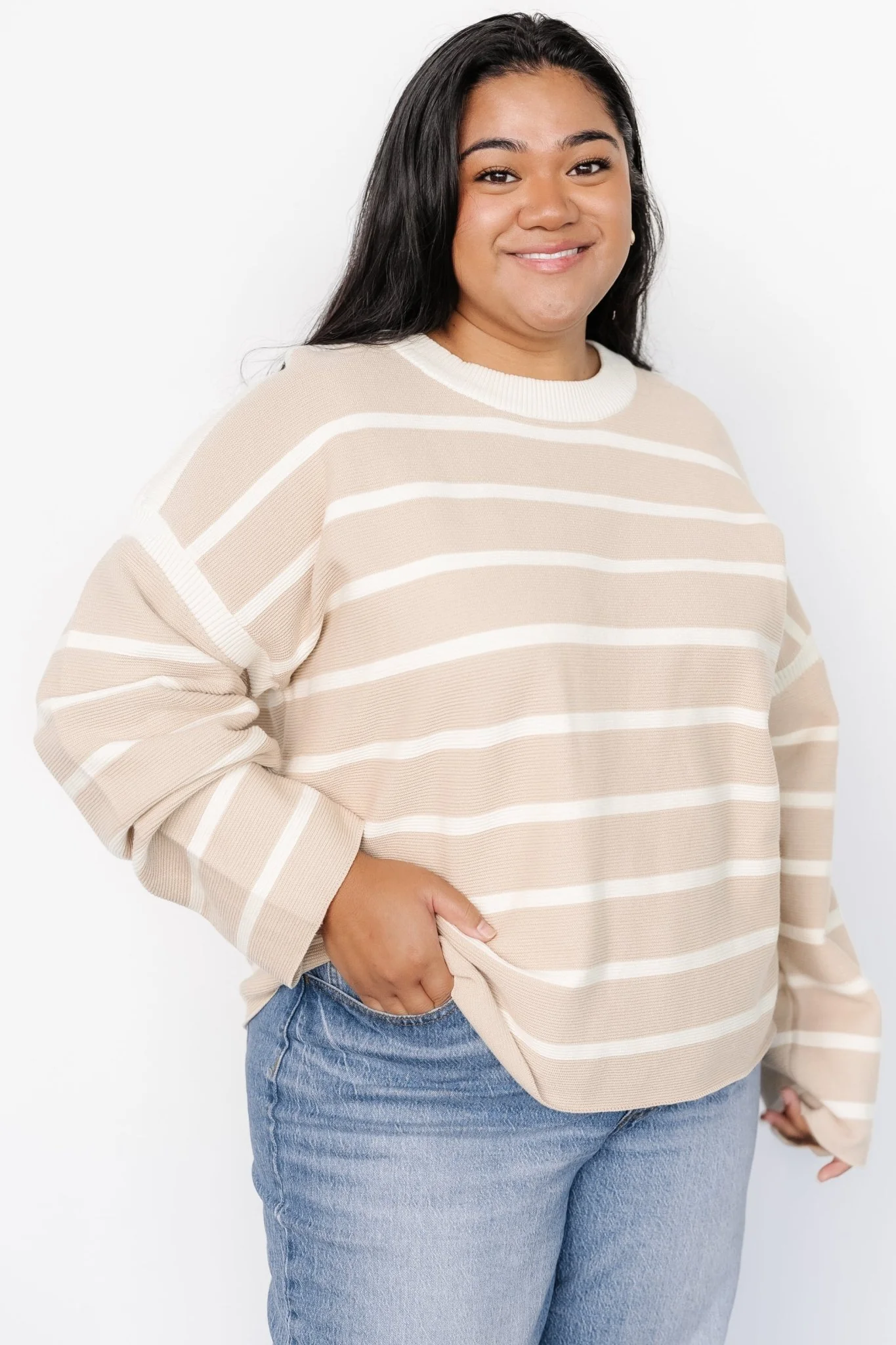Conway Striped Sweater | Natural