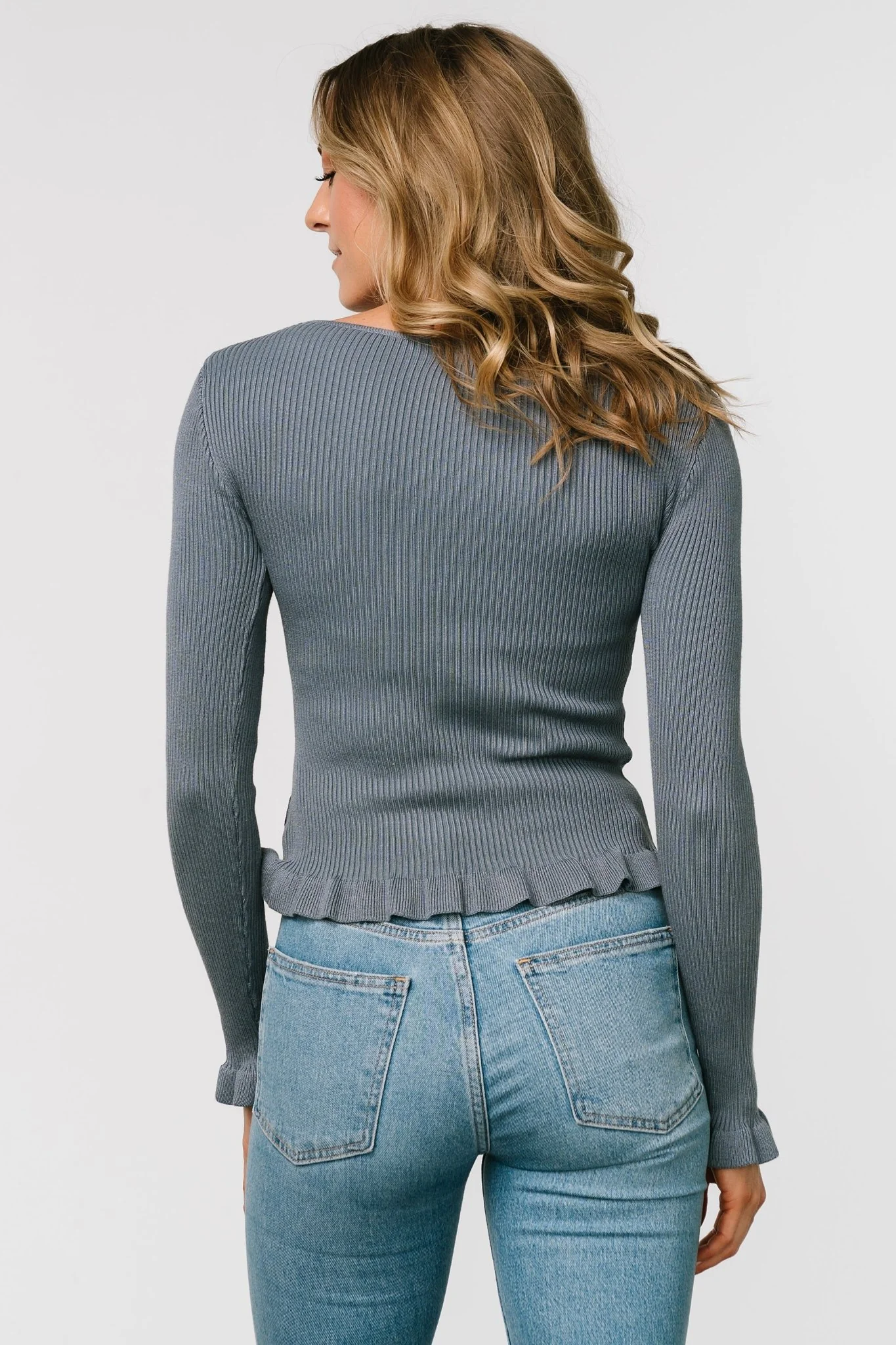 Tayla Knit Top | Slate Blue