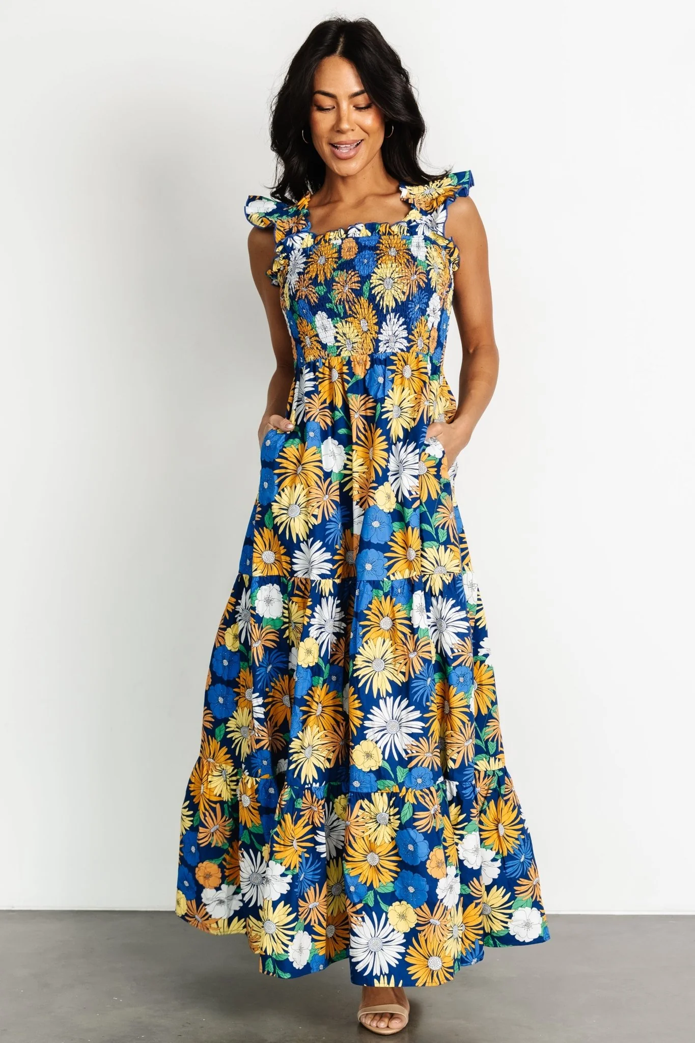 Adela Maxi Dress | Blue Multi Floral