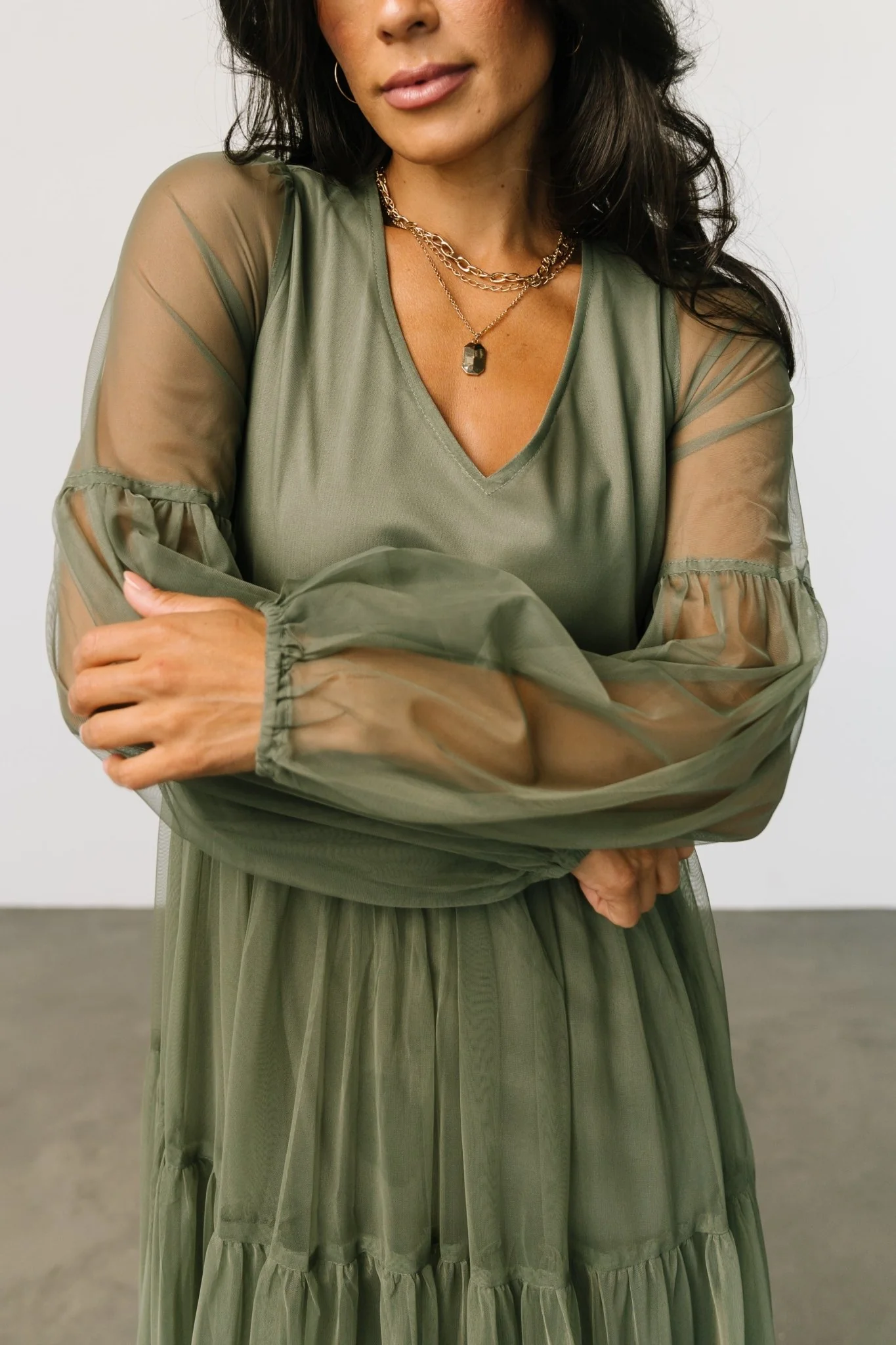 Hoffman Tulle Maxi Dress | Olive