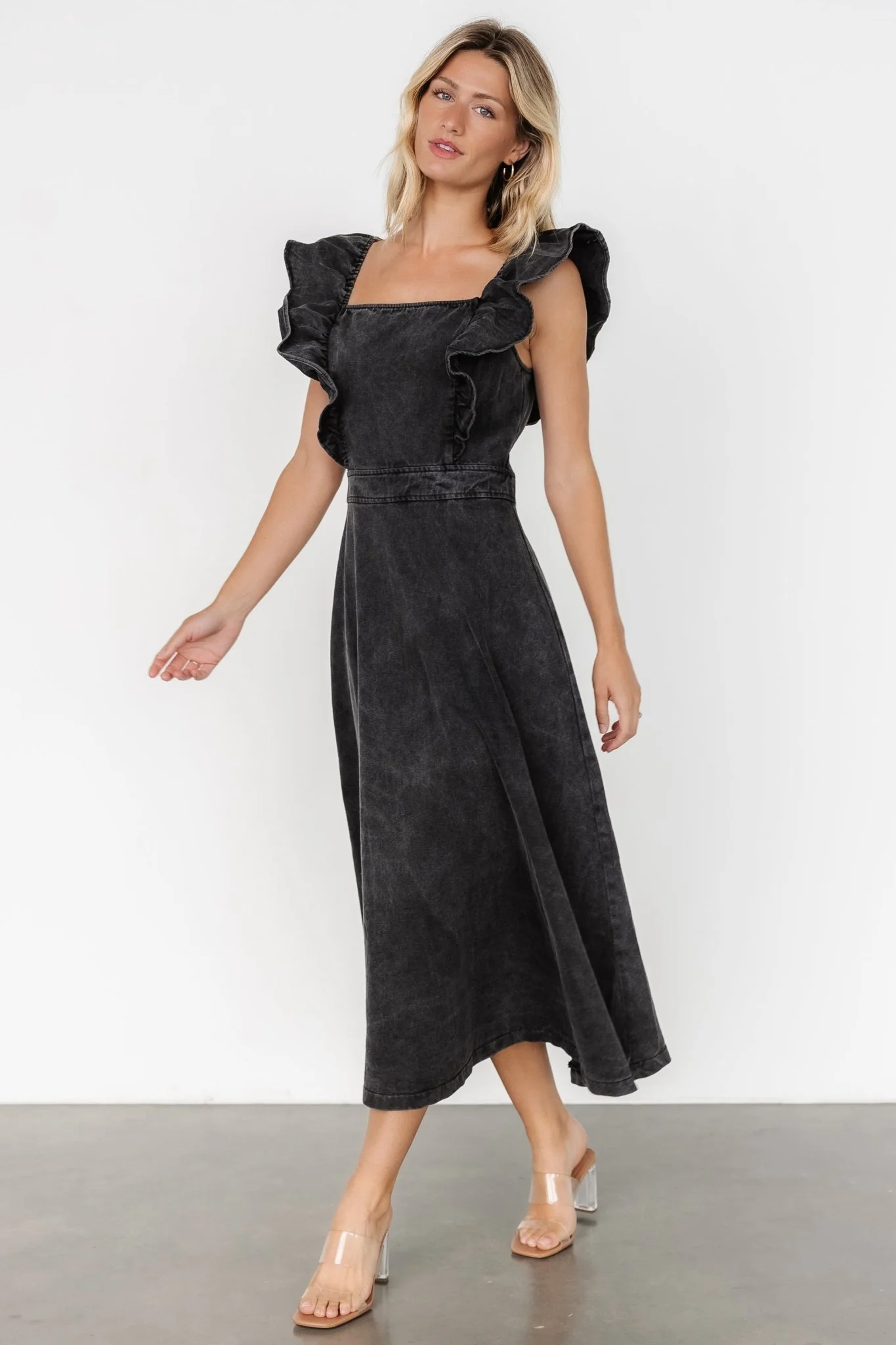 Phoenix Denim Dress | Black
