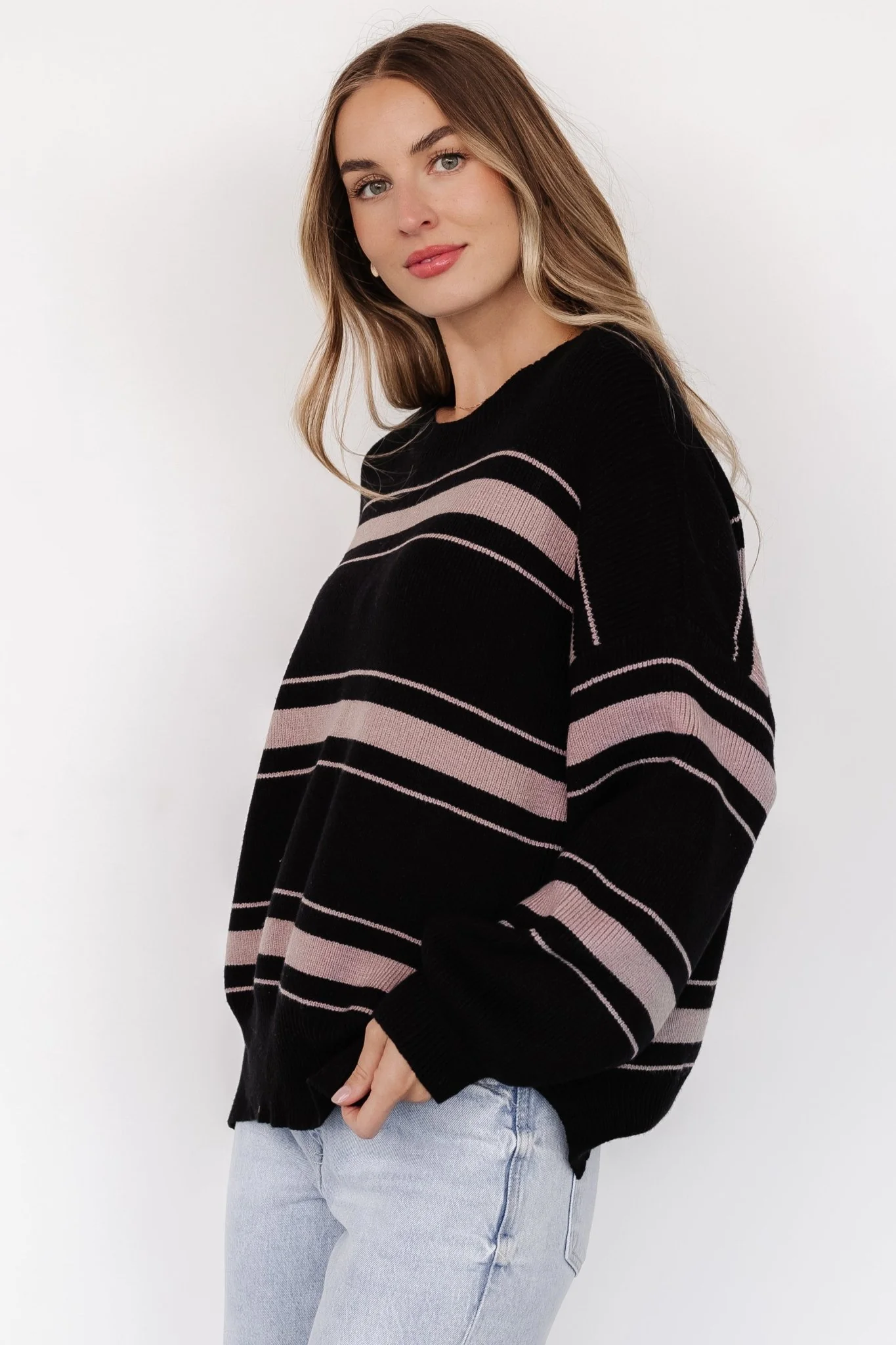 Charlie Striped Sweater | Black