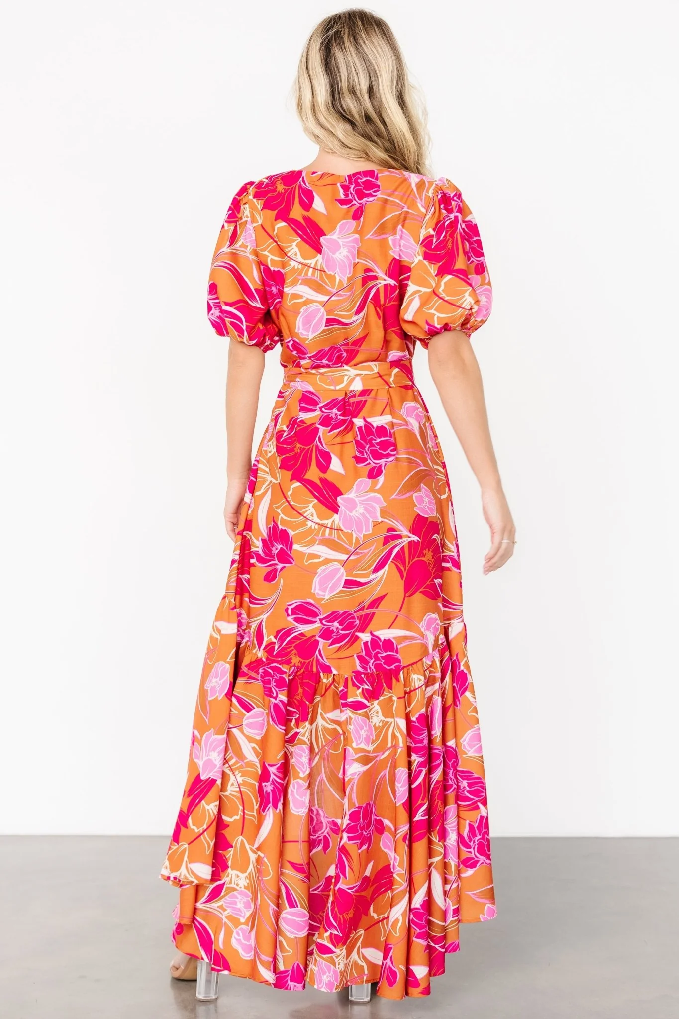 Lori Maxi Dress | Orange + Pink Floral