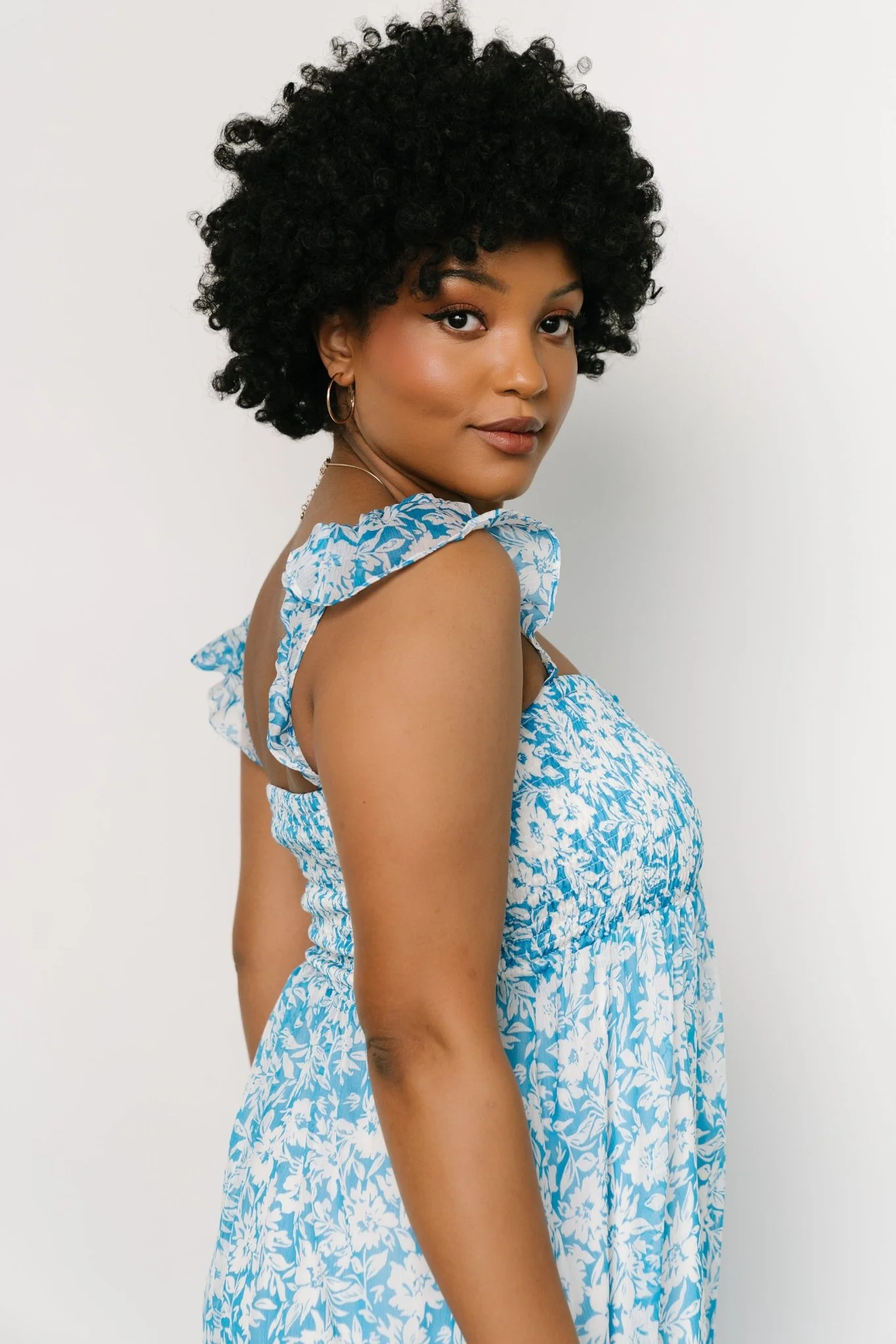 Evanthe Maxi Dress | Blue + White Floral