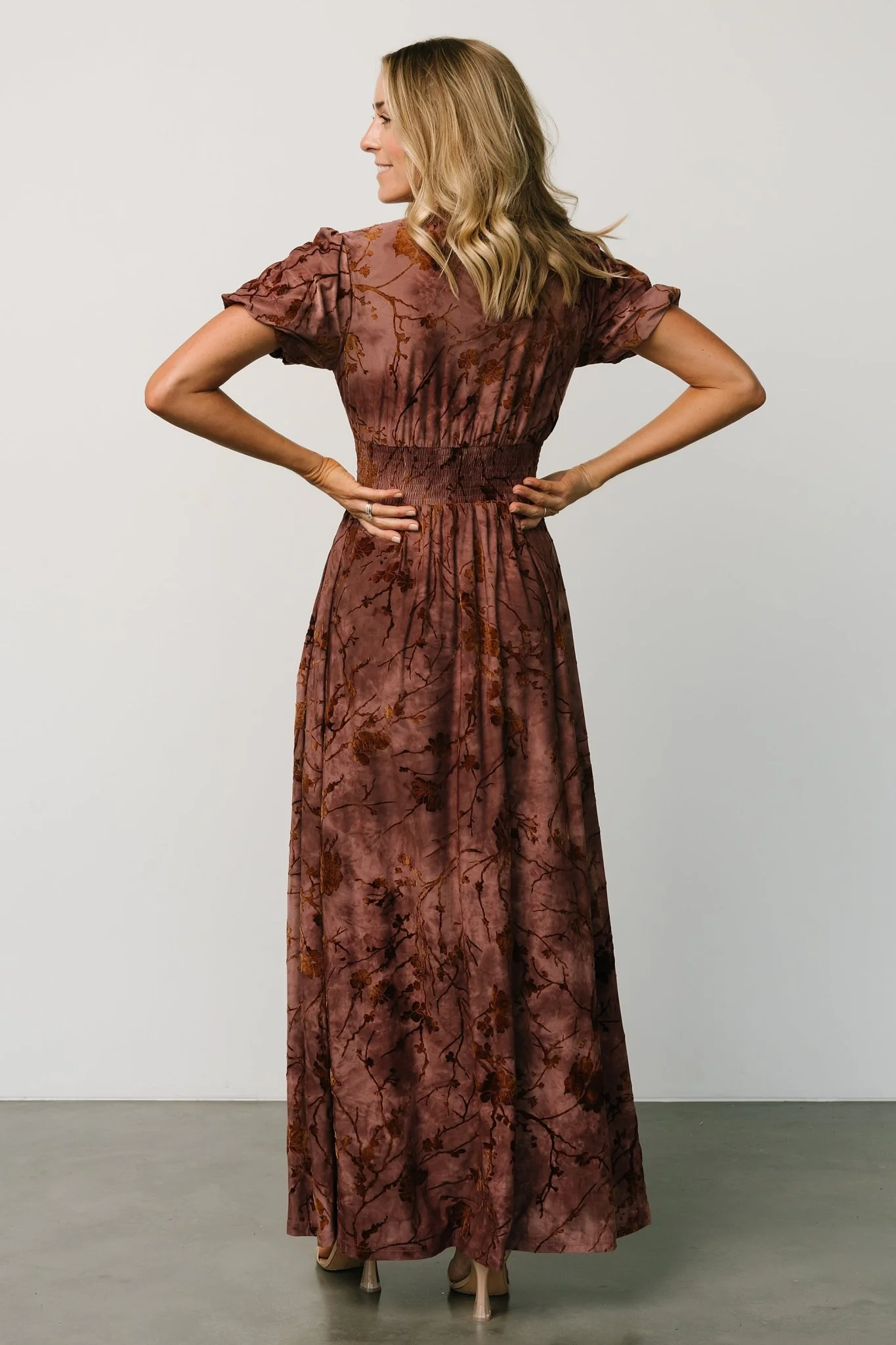 Leslie Velvet Maxi Dress | Dusty Clove