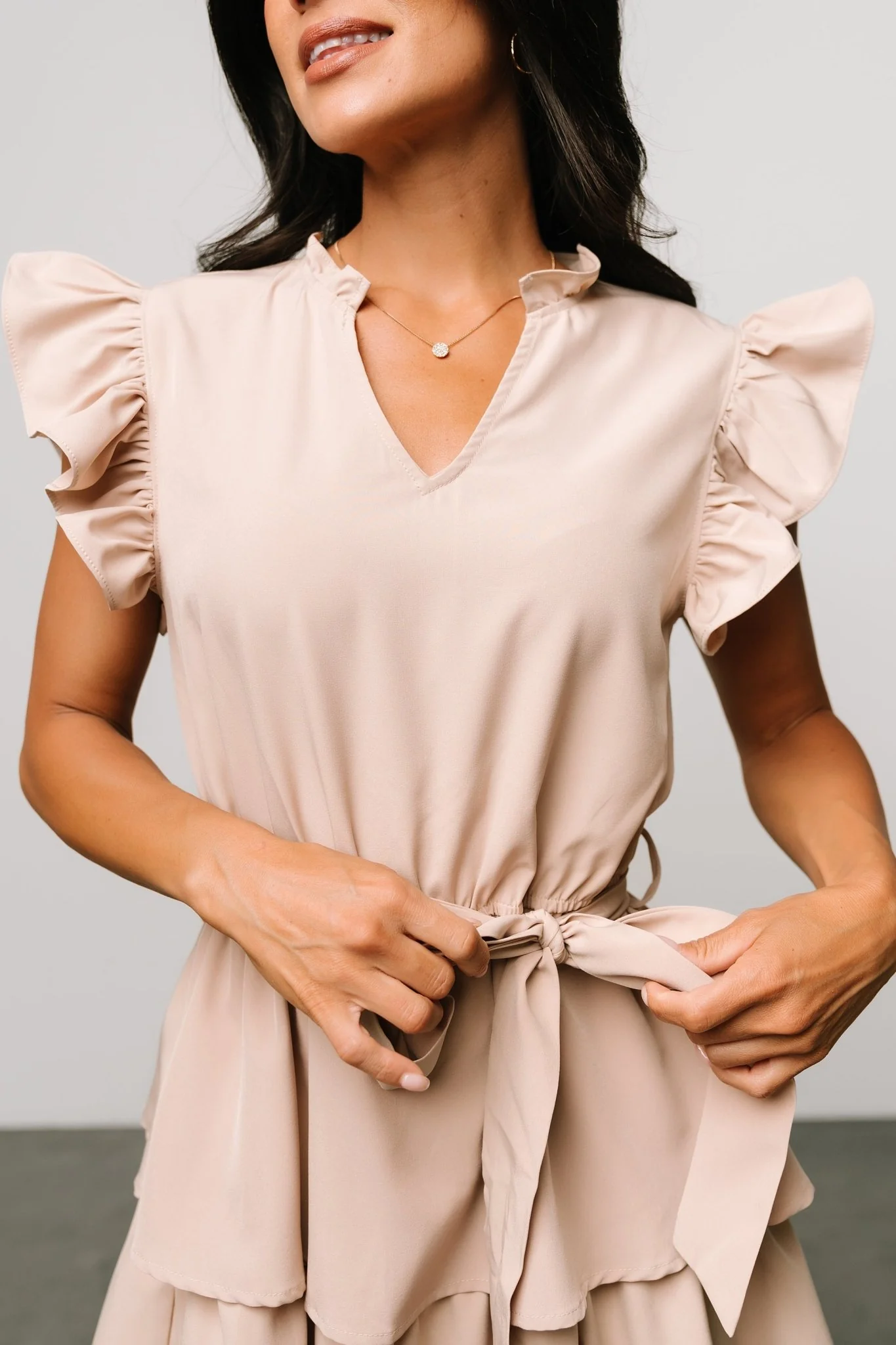 Chrysanthi Tiered Dress | Natural