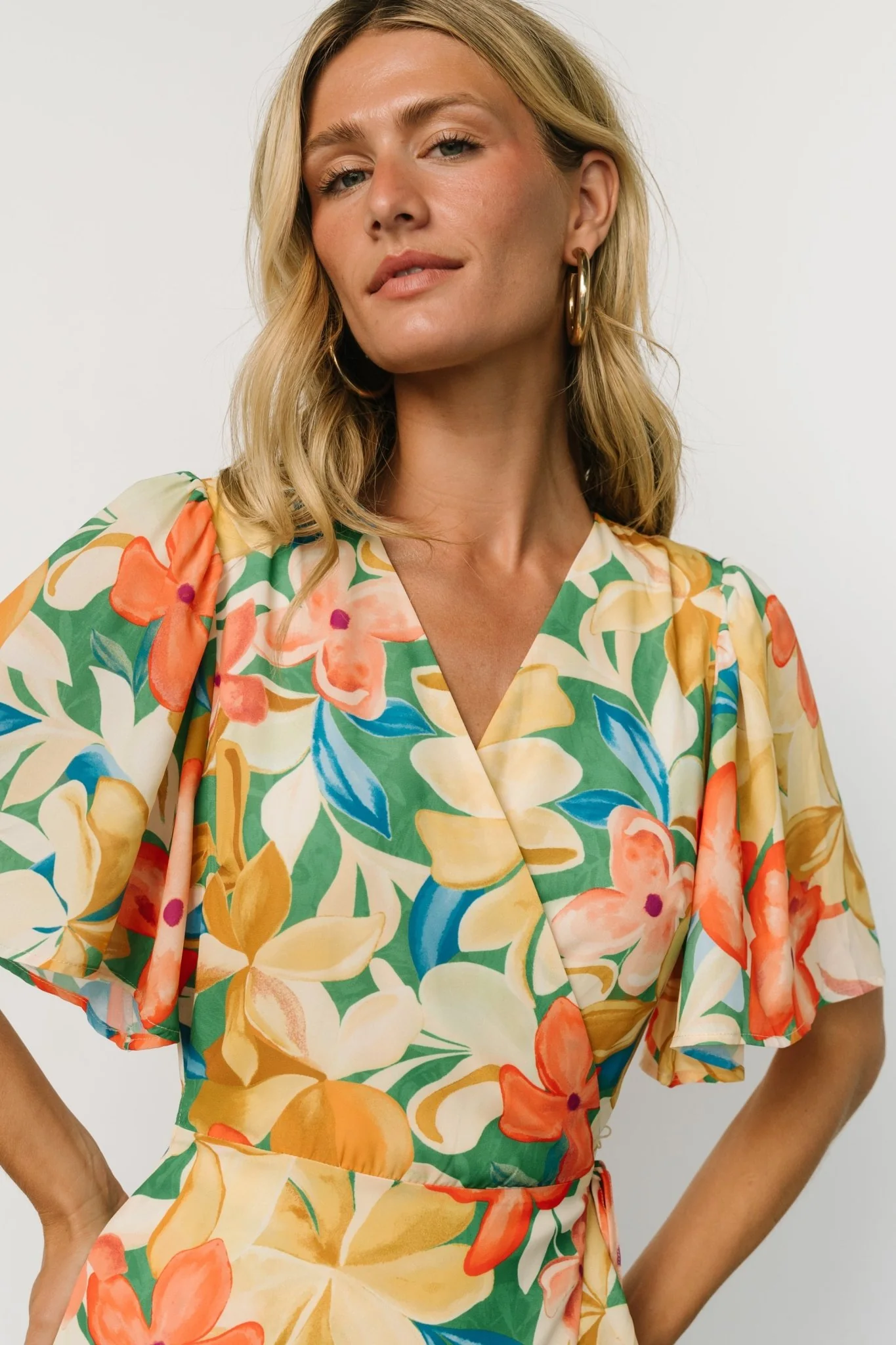 Adrianna Wrap Maxi Dress | Multi Floral