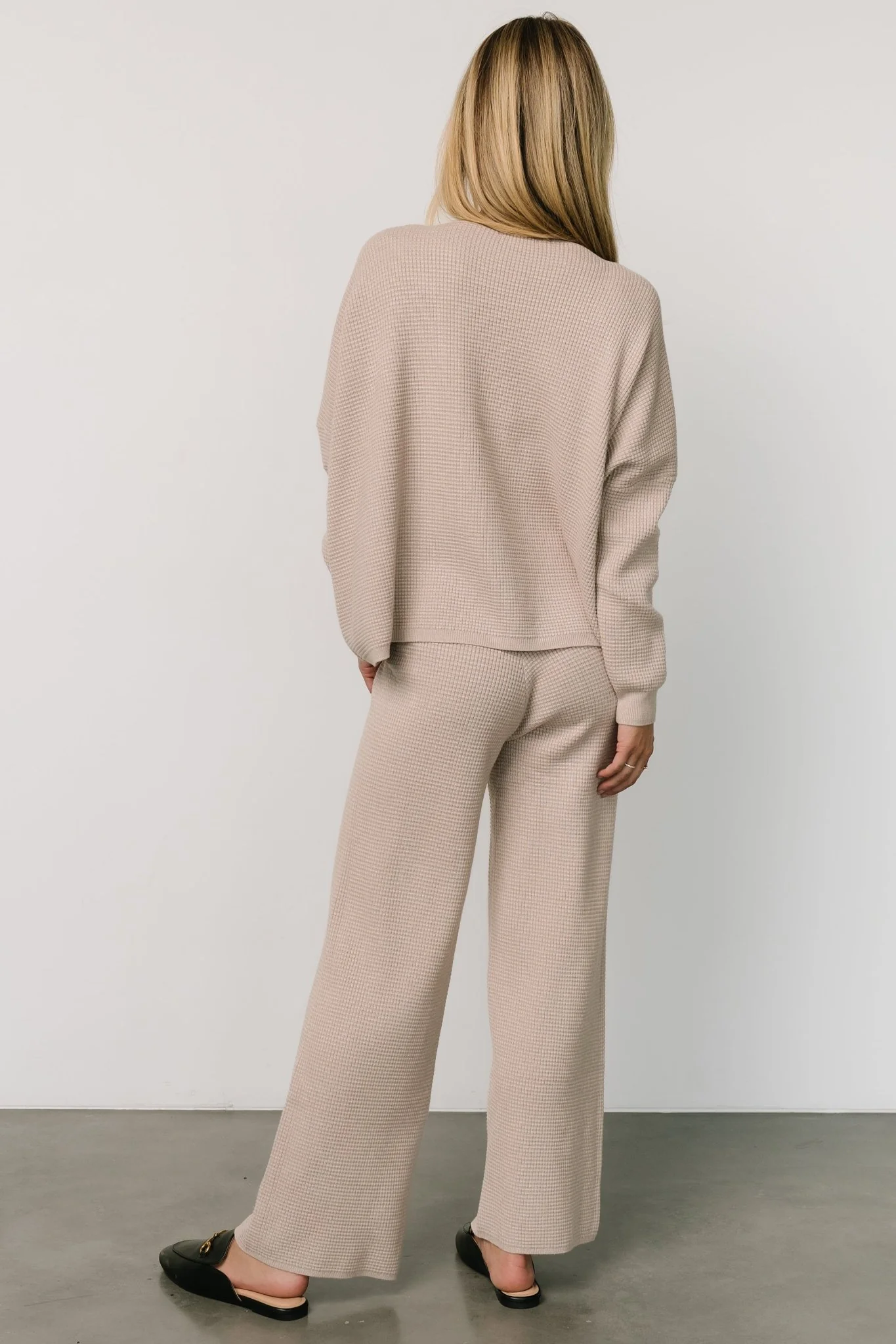 Owen Waffle Sweater Top | Oatmeal