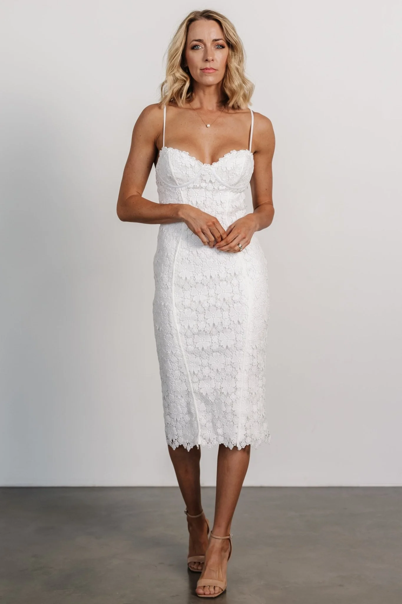 Juliette Bodycon Midi Dress | Off White