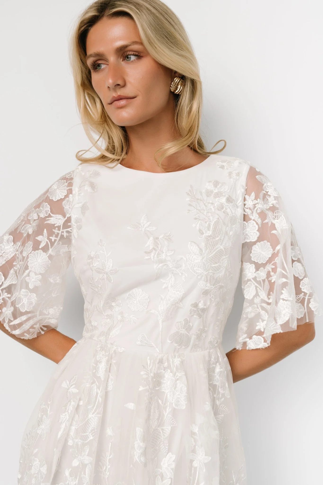 Duchess Tulle Dress | White Garden