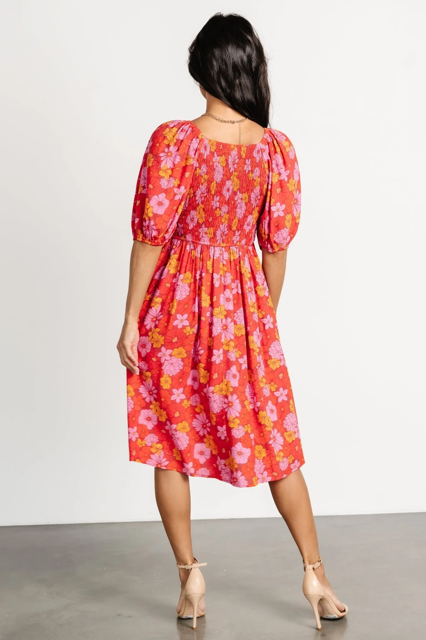 Gabbie Short Dress | Red Multi Floral