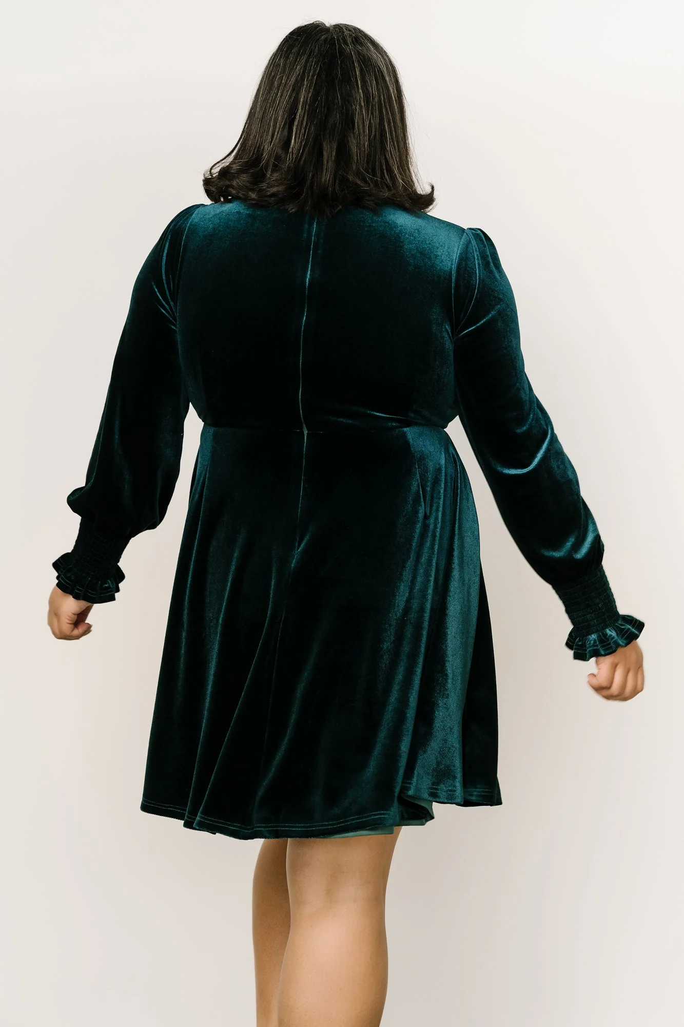 Tina Velvet Short Dress | Emerald