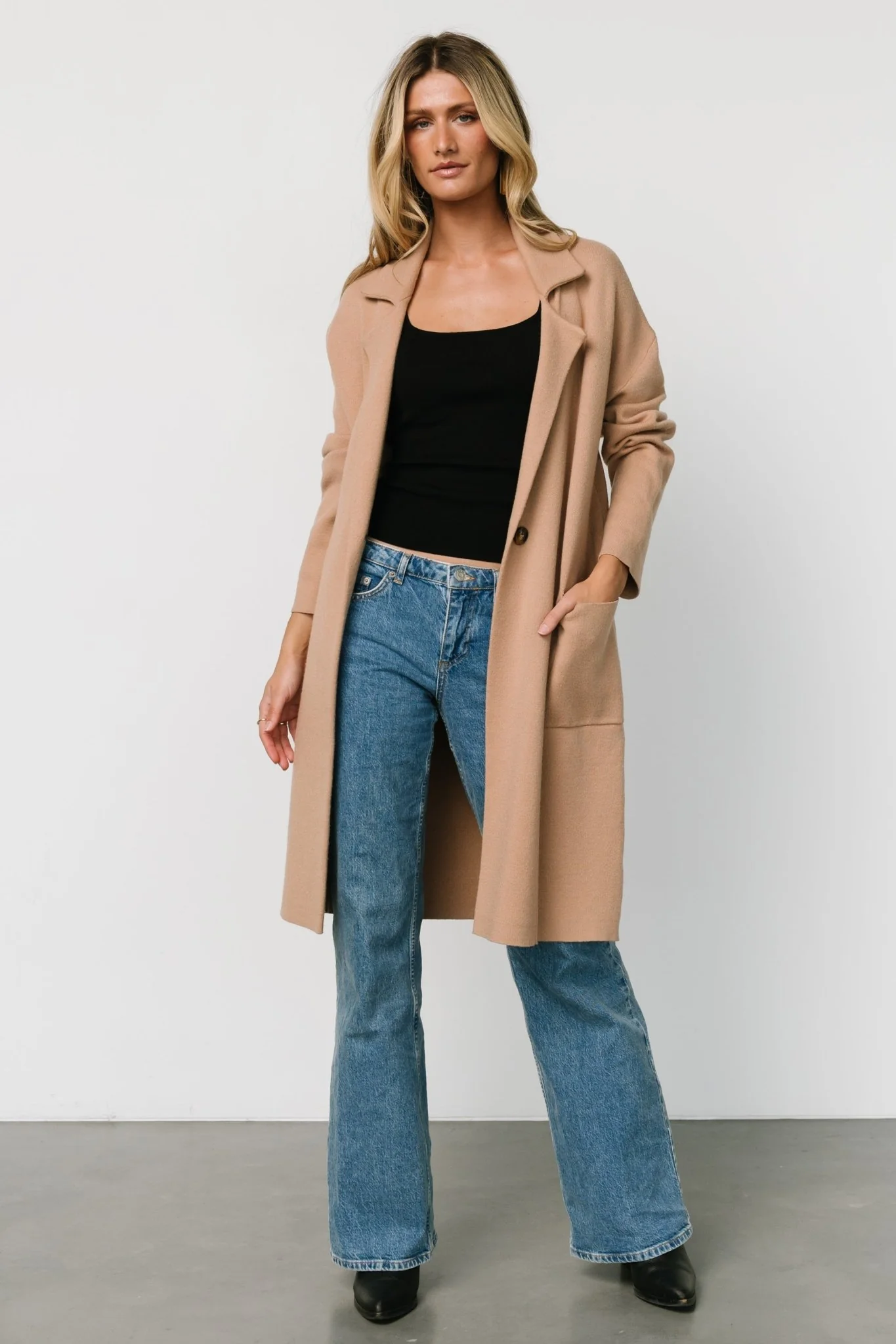 Roland Long Jacket | Light Camel