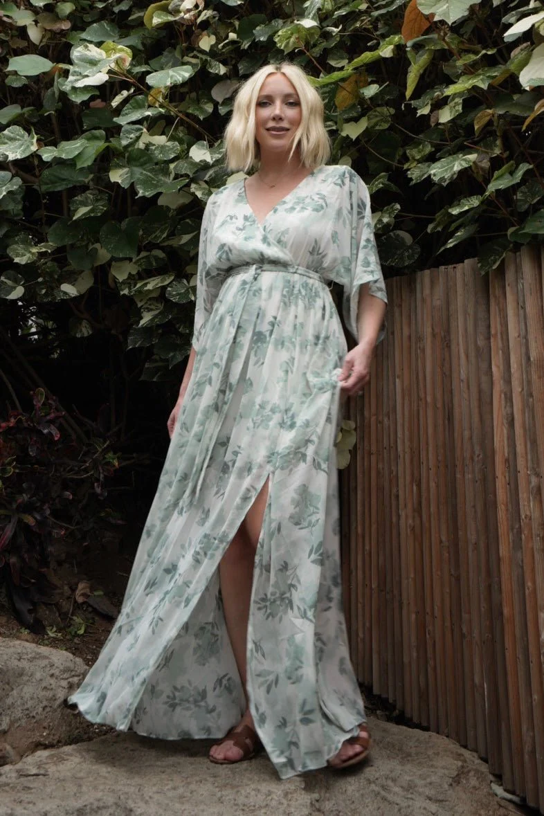 Kia Kimono Maxi Dress | Sage Floral
