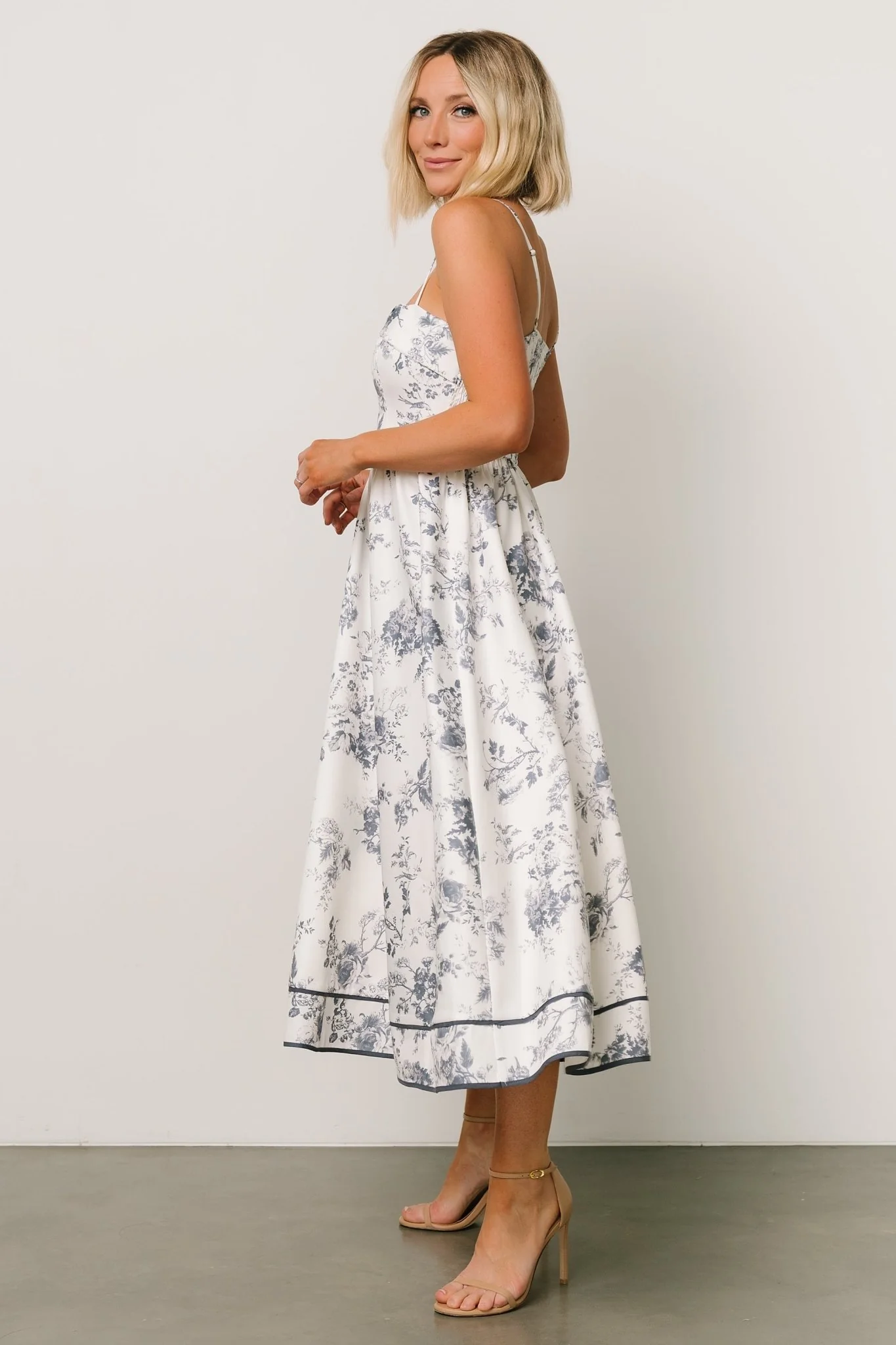 Bellagio Midi Dress | Slate Floral