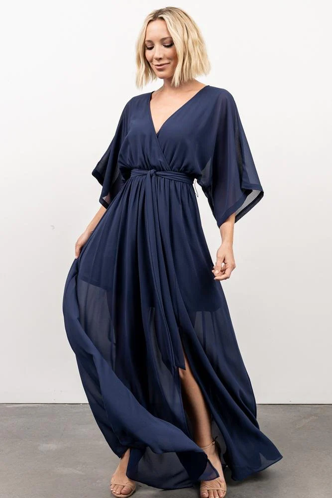 Kia Kimono Maxi Dress | Navy