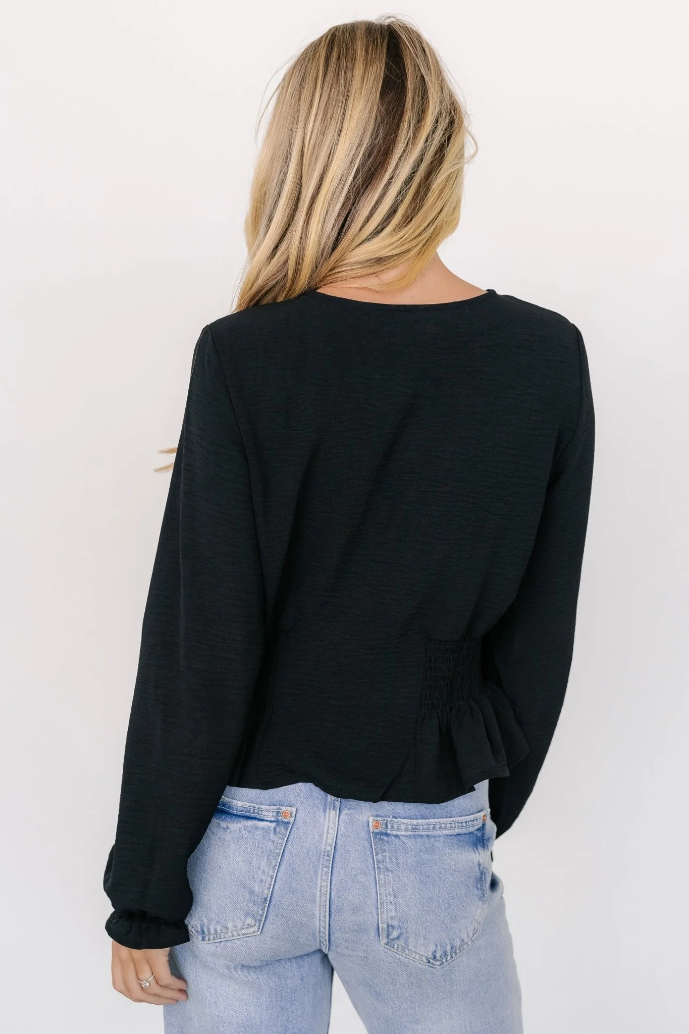 Siena Button Top | Black