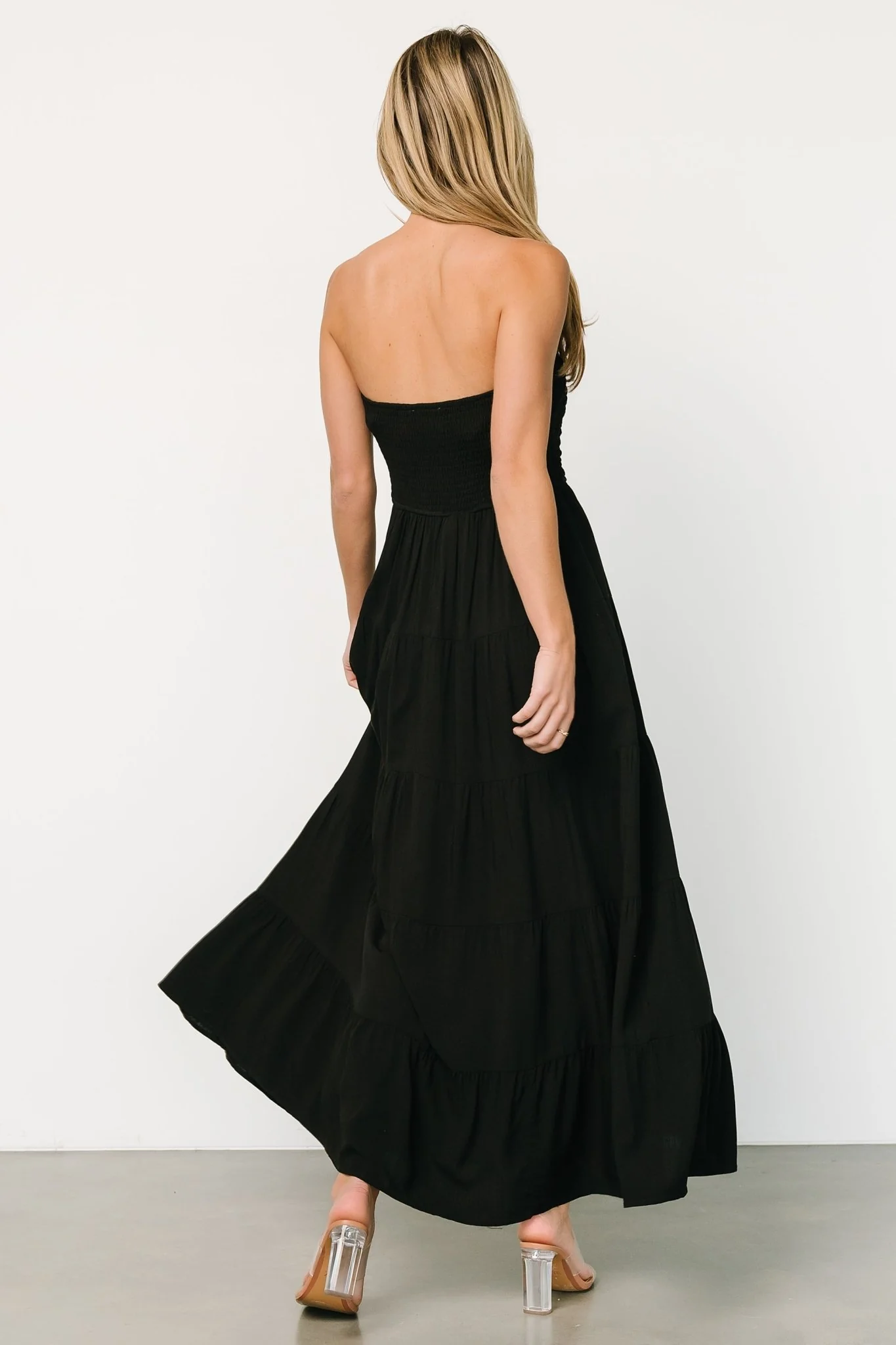 Domenica Strapless Maxi Dress | Black