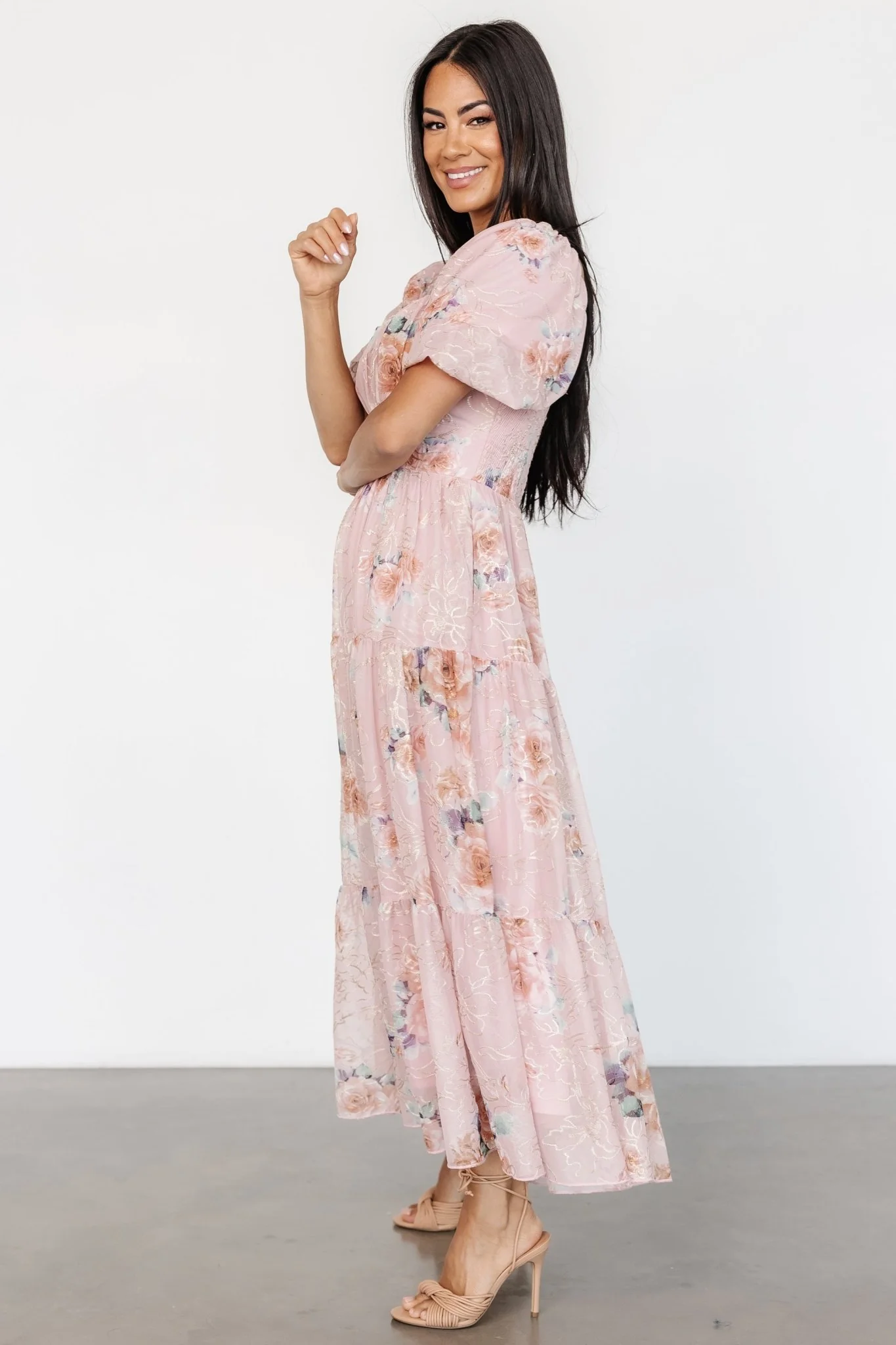 Annabeth Midi Dress | Blush Floral