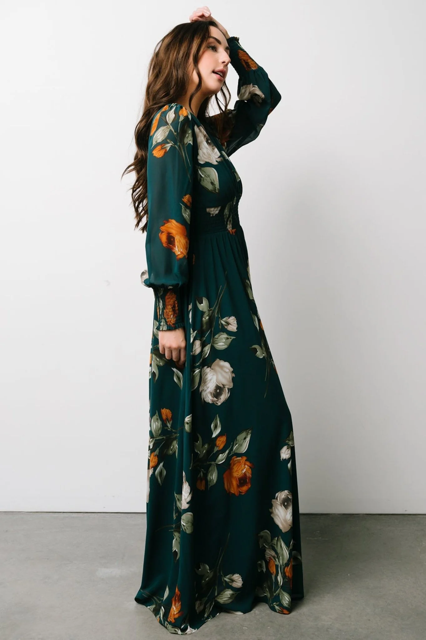 Olivia Maxi Dress | Deep Topaz Floral