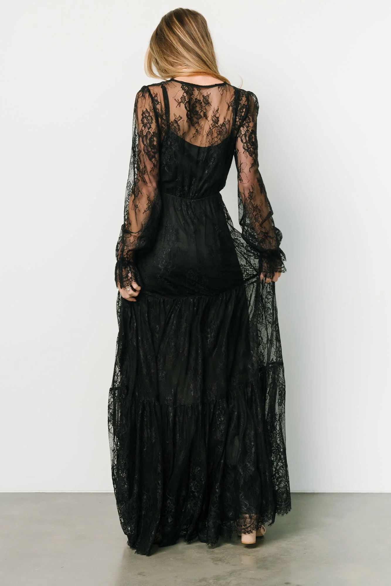 Gloria Lace Maxi Dress | Black