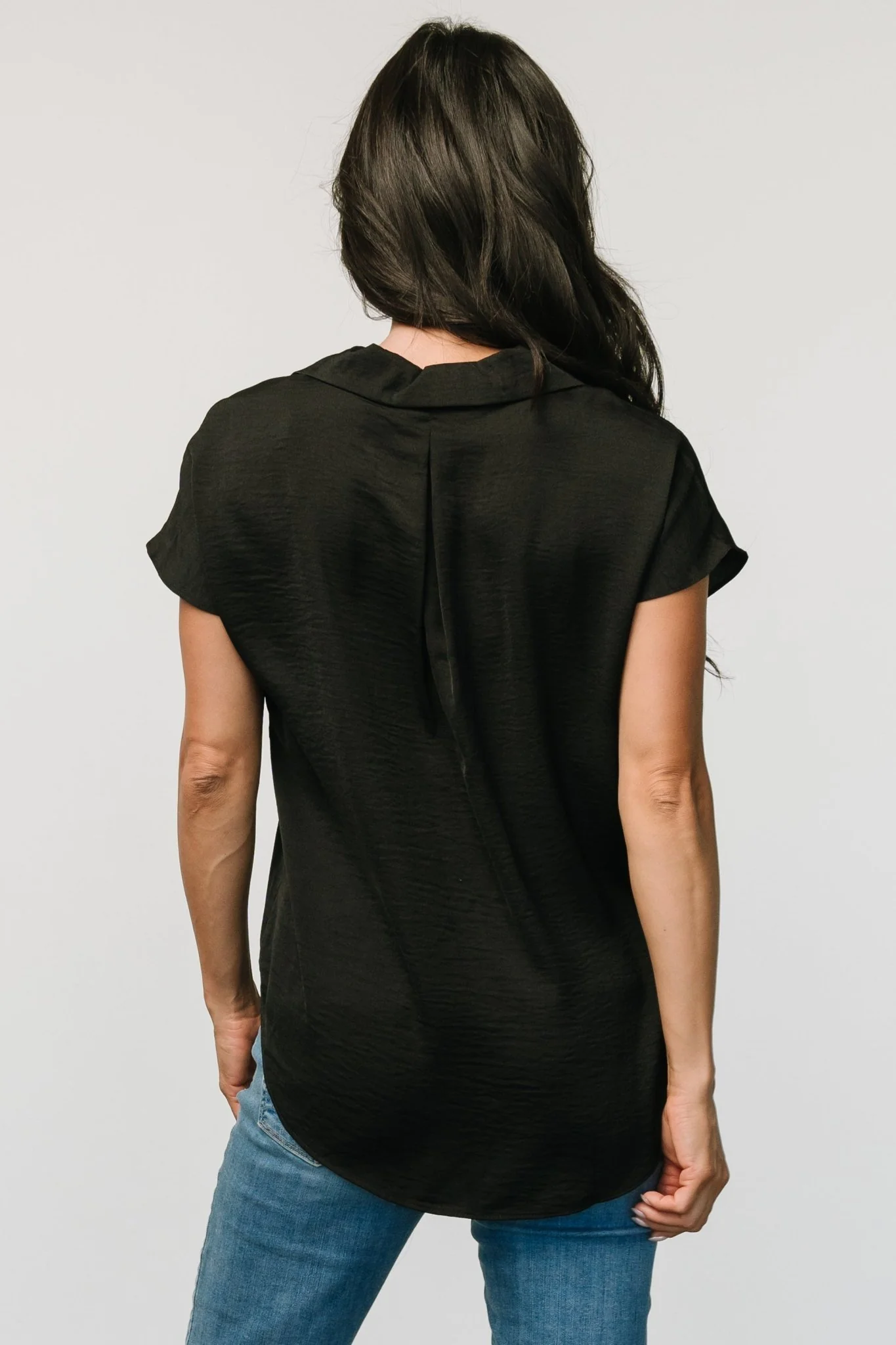Corey Button Top | Black
