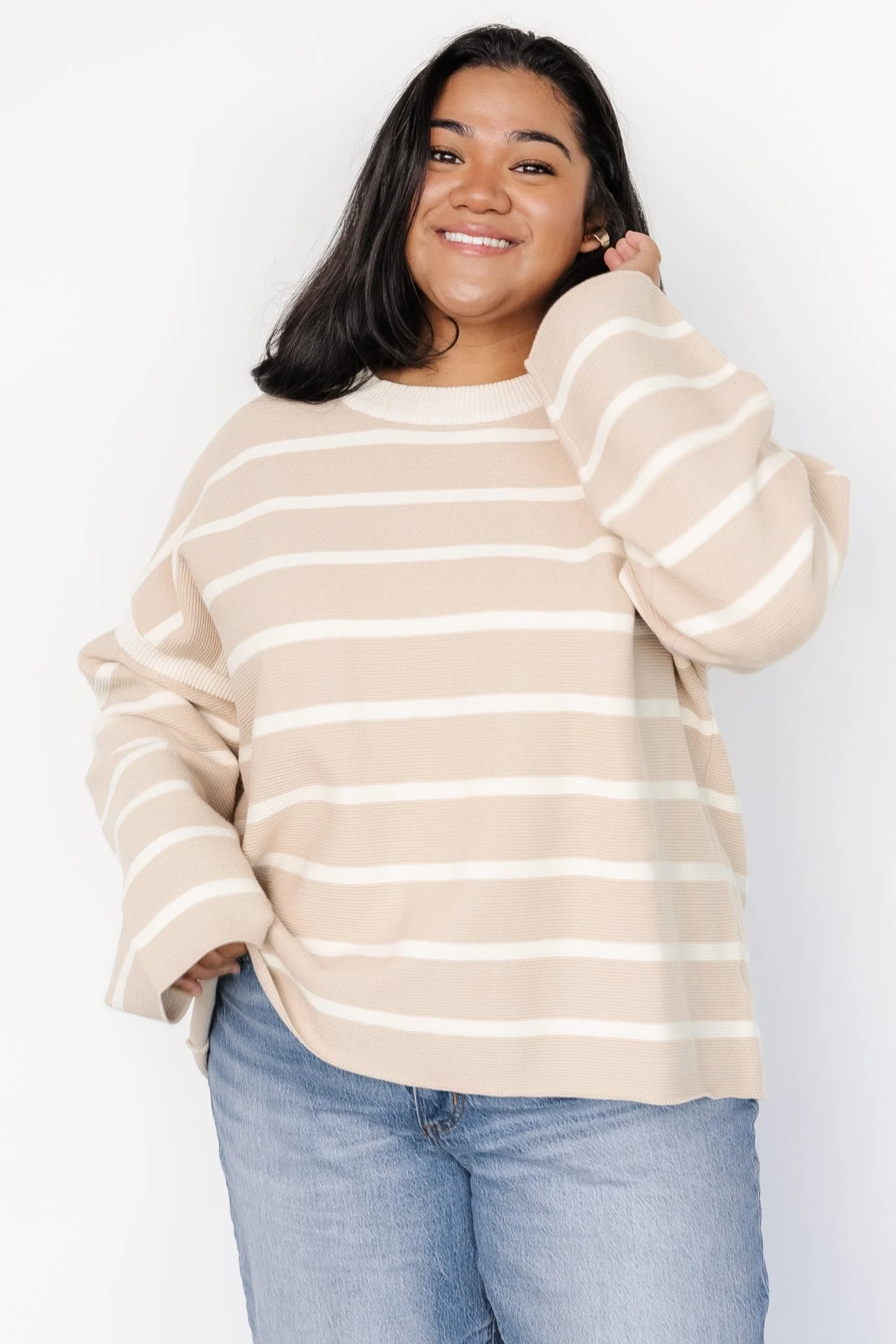 Conway Striped Sweater | Natural
