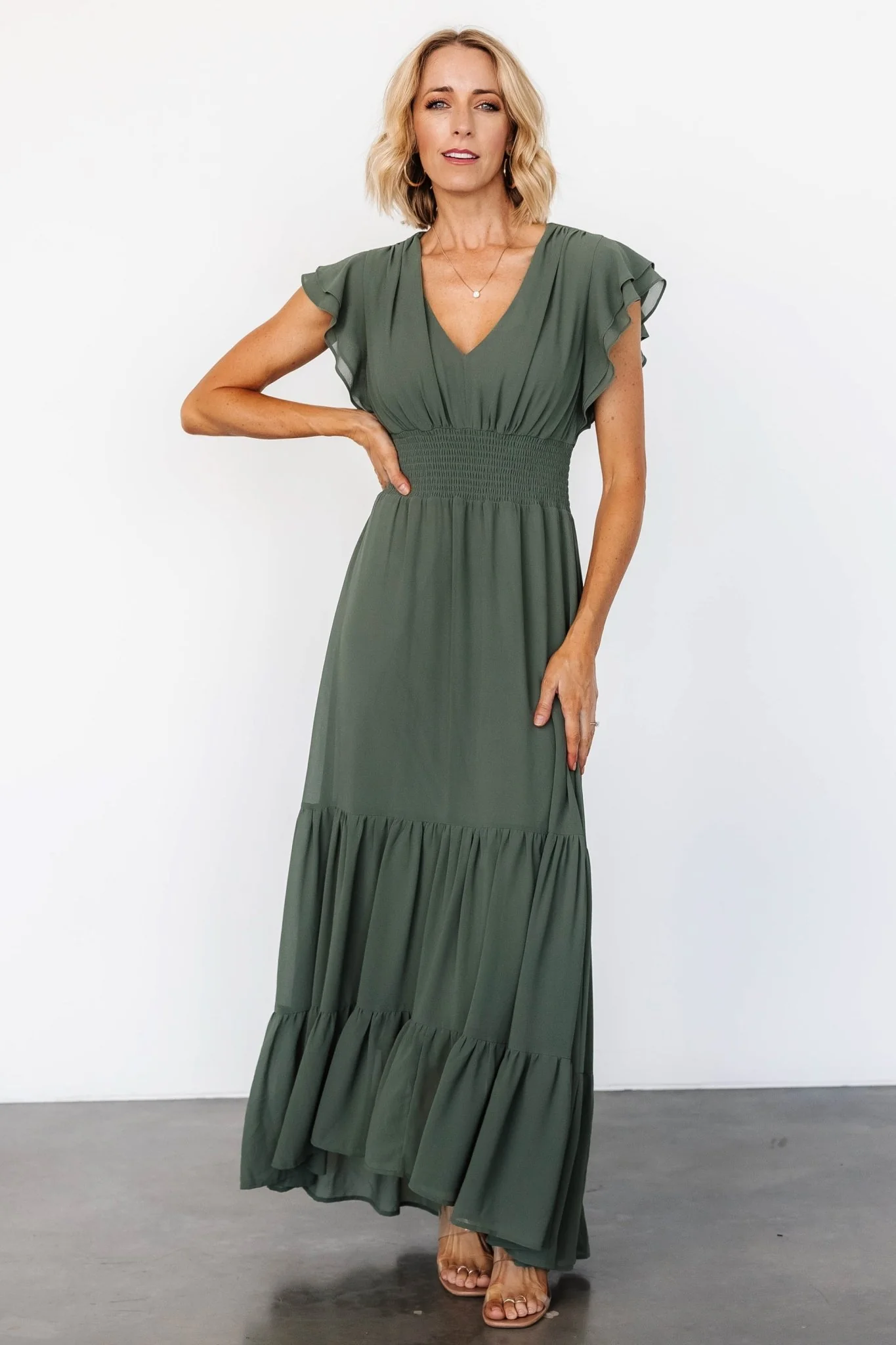 Adelina Maxi Dress | Dark Sage