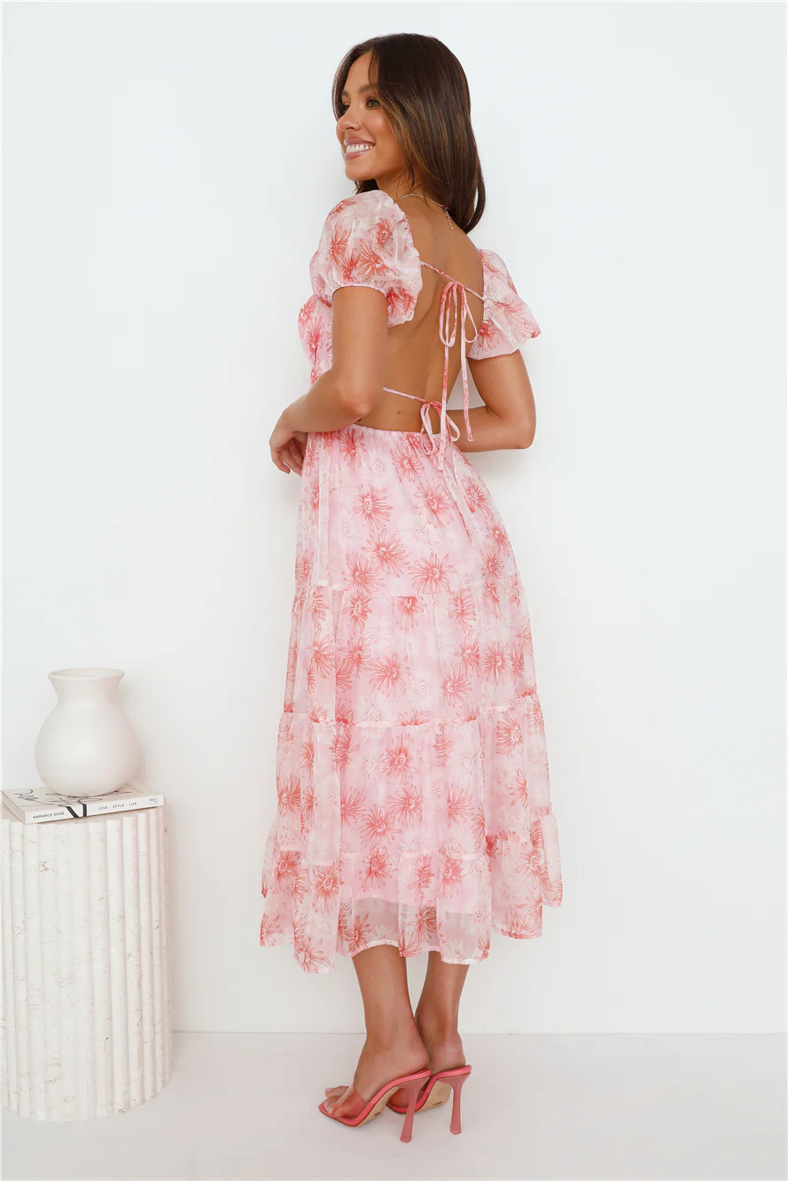 Amazing Ambiance Midi Dress Pink