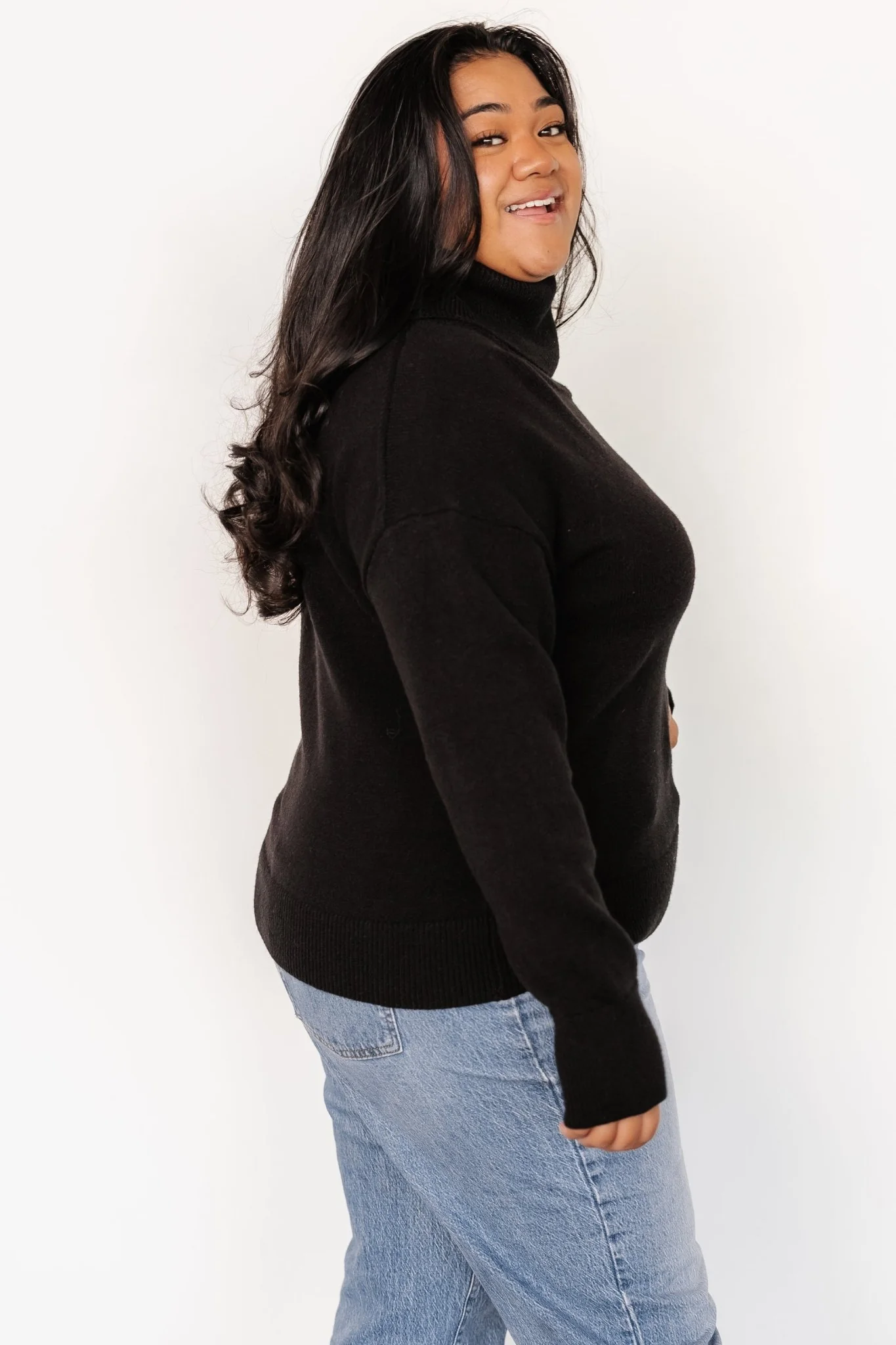 Tera Turtleneck Sweater | Black