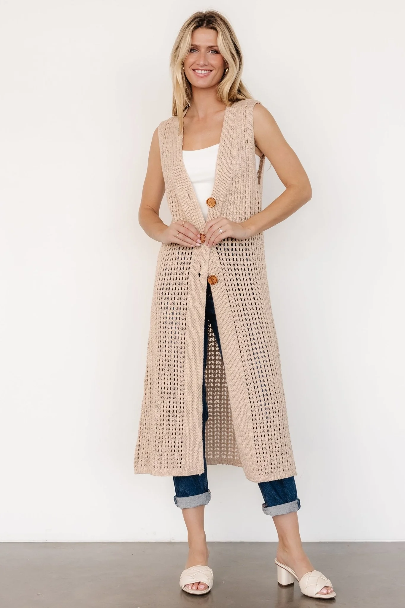 Bretta Duster Vest | Natural