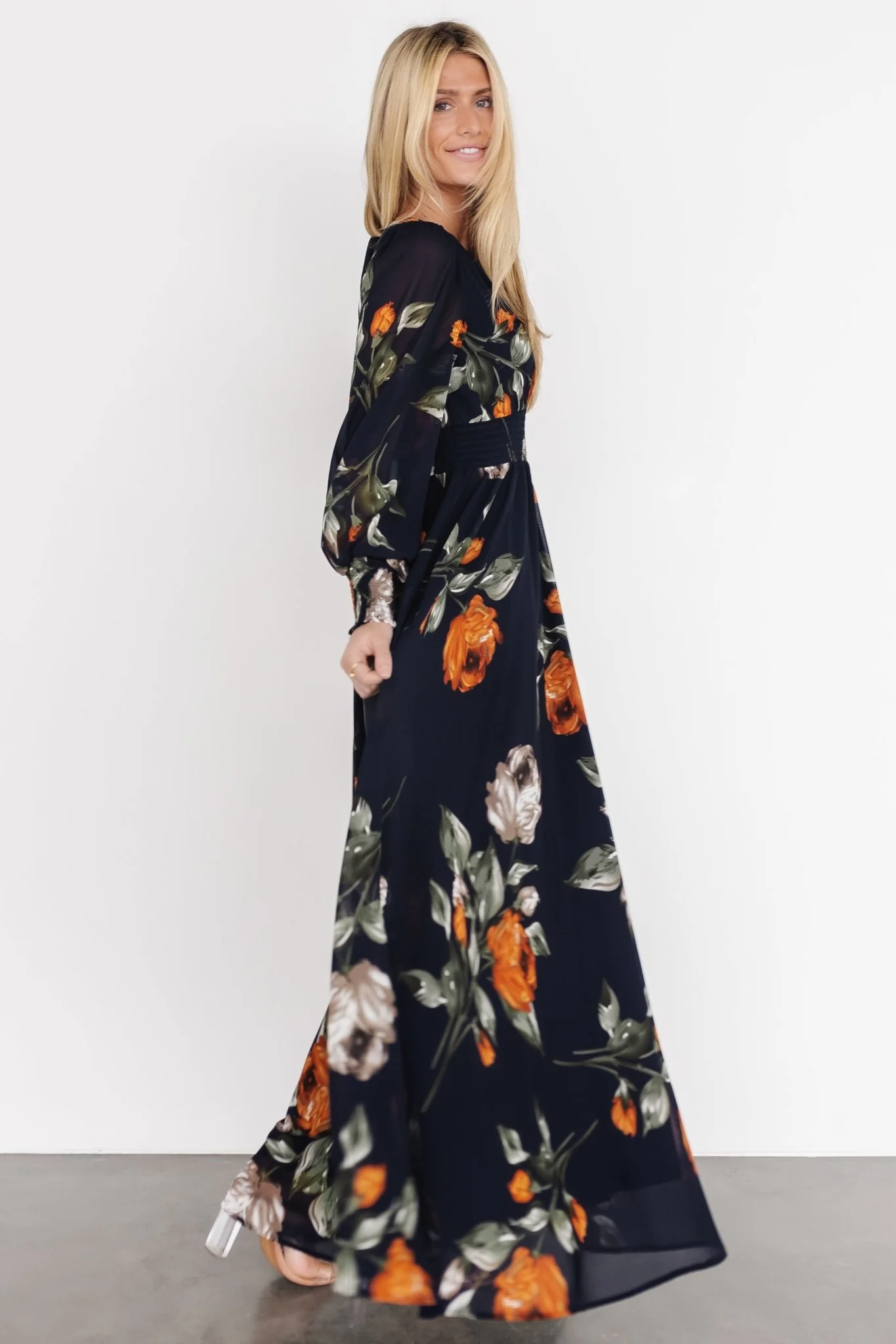 Olivia Maxi Dress | Midnight Navy Floral