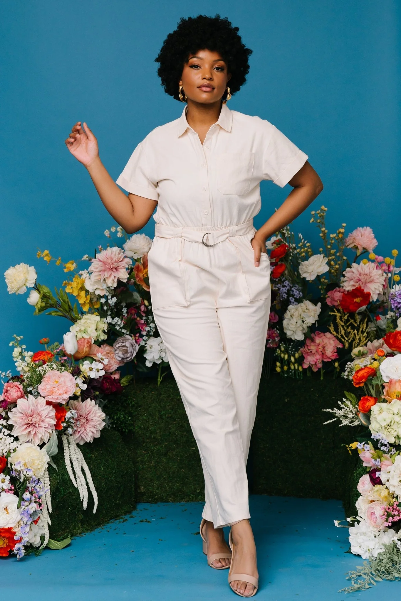 Newport Jumpsuit | Cream