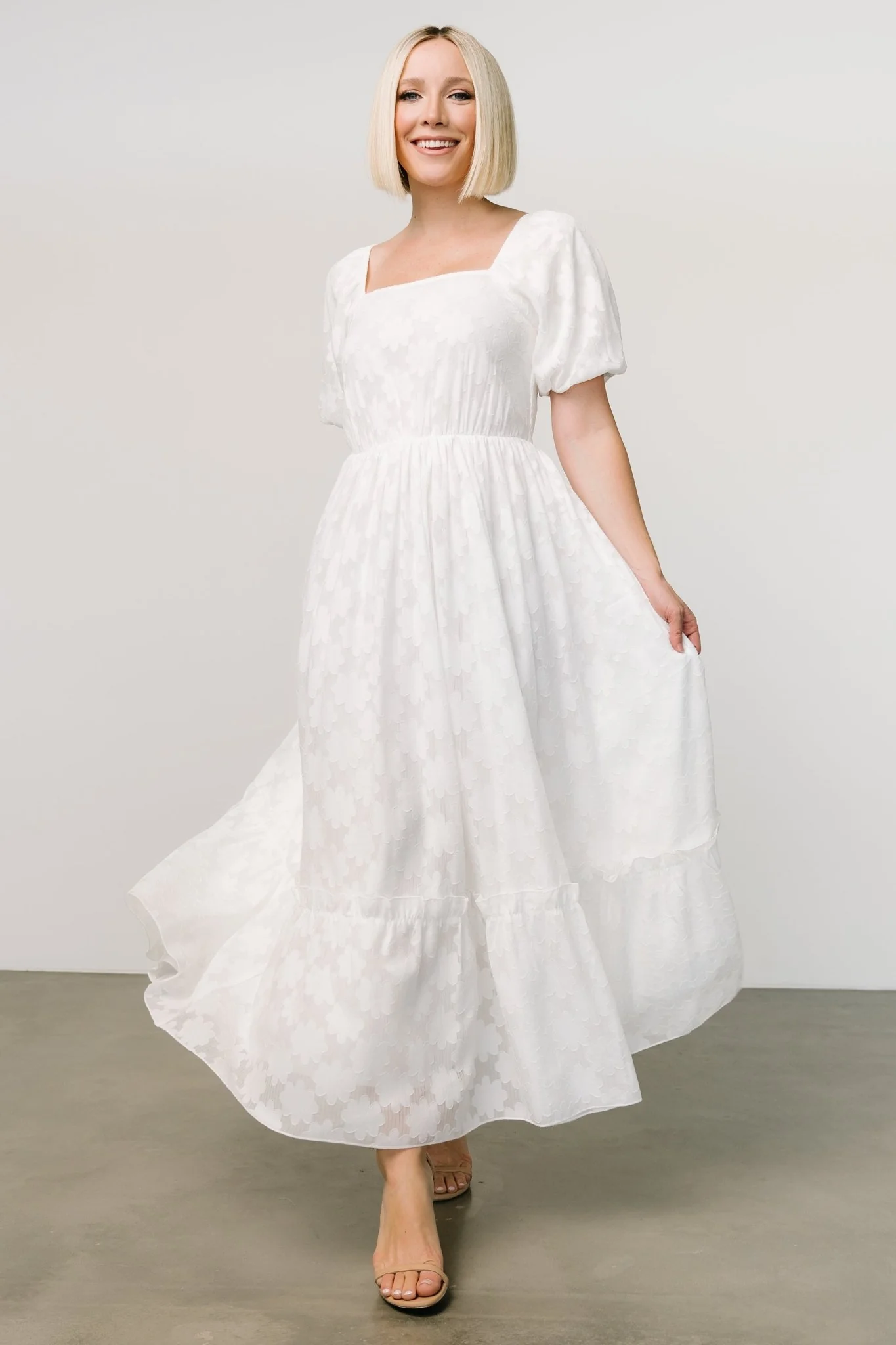 Alta Jacquard Maxi Dress | Off White