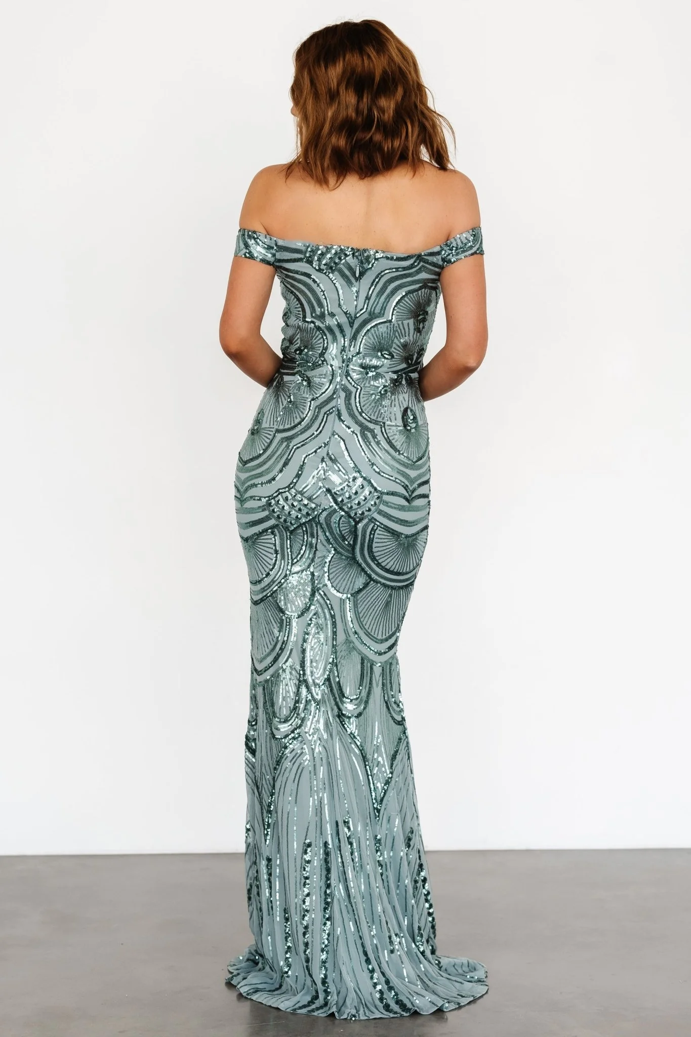 Empress Sequin Gown | Eucalyptus