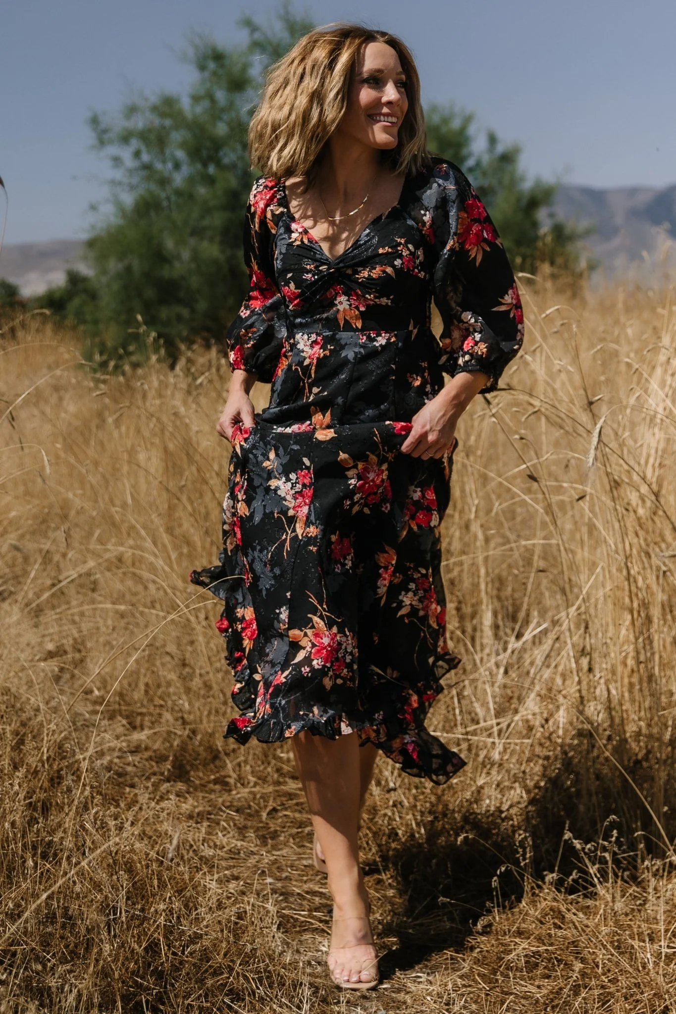 Estefania Maxi Dress | Black Floral