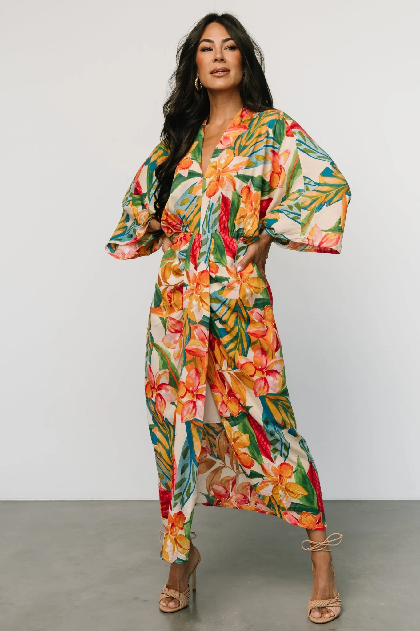 Oliana Kimono Dress | Summer Floral
