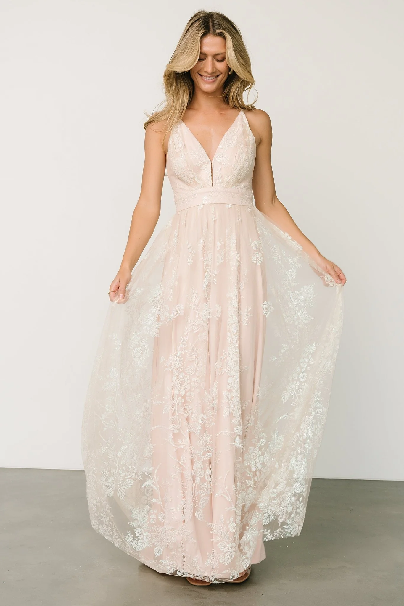 Lucienne Shimmer Maxi Gown | Ivory